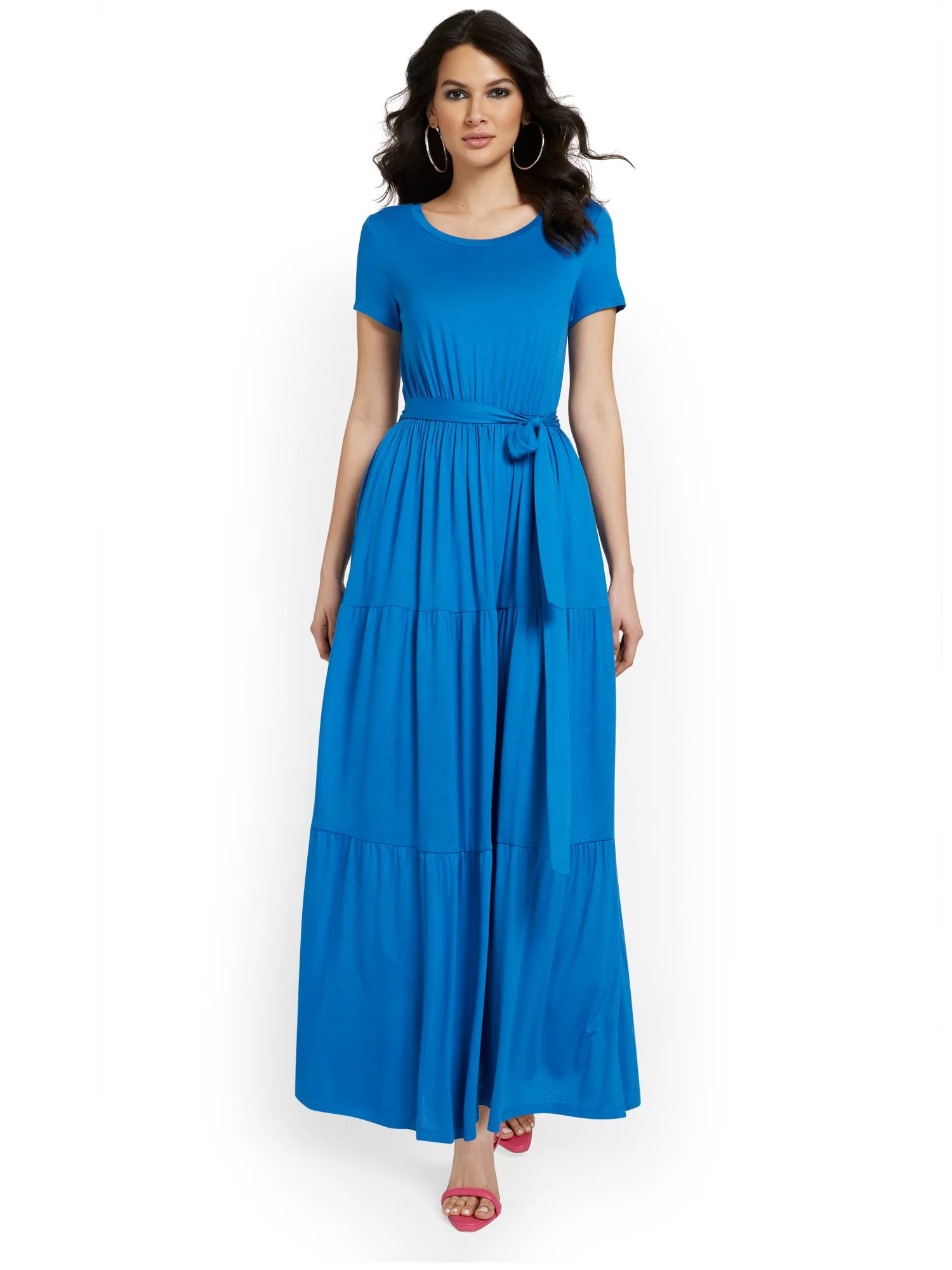 Tiered Tie-Waist Maxi Dress - Image 12