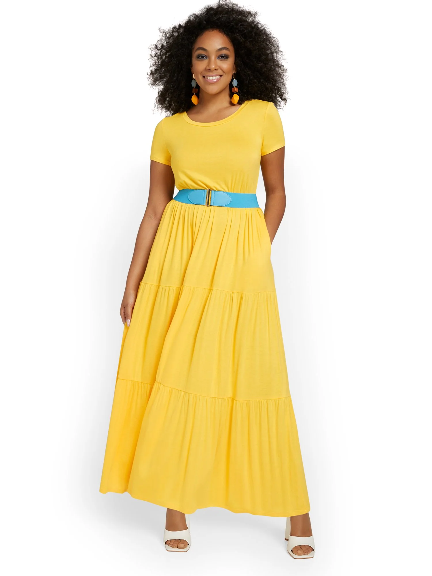 Tiered Tie-Waist Maxi Dress - Image 16