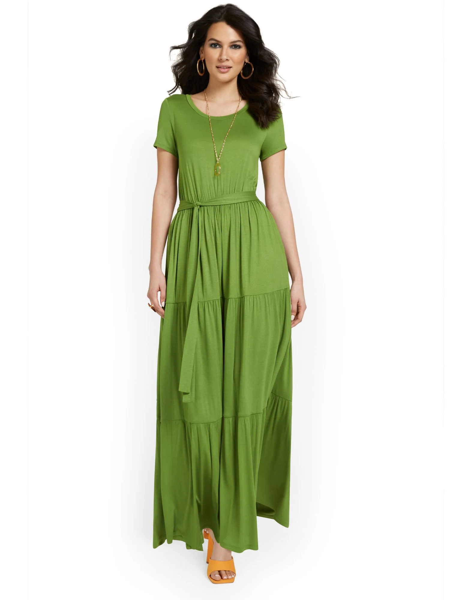 Tiered Tie-Waist Maxi Dress - Image 7