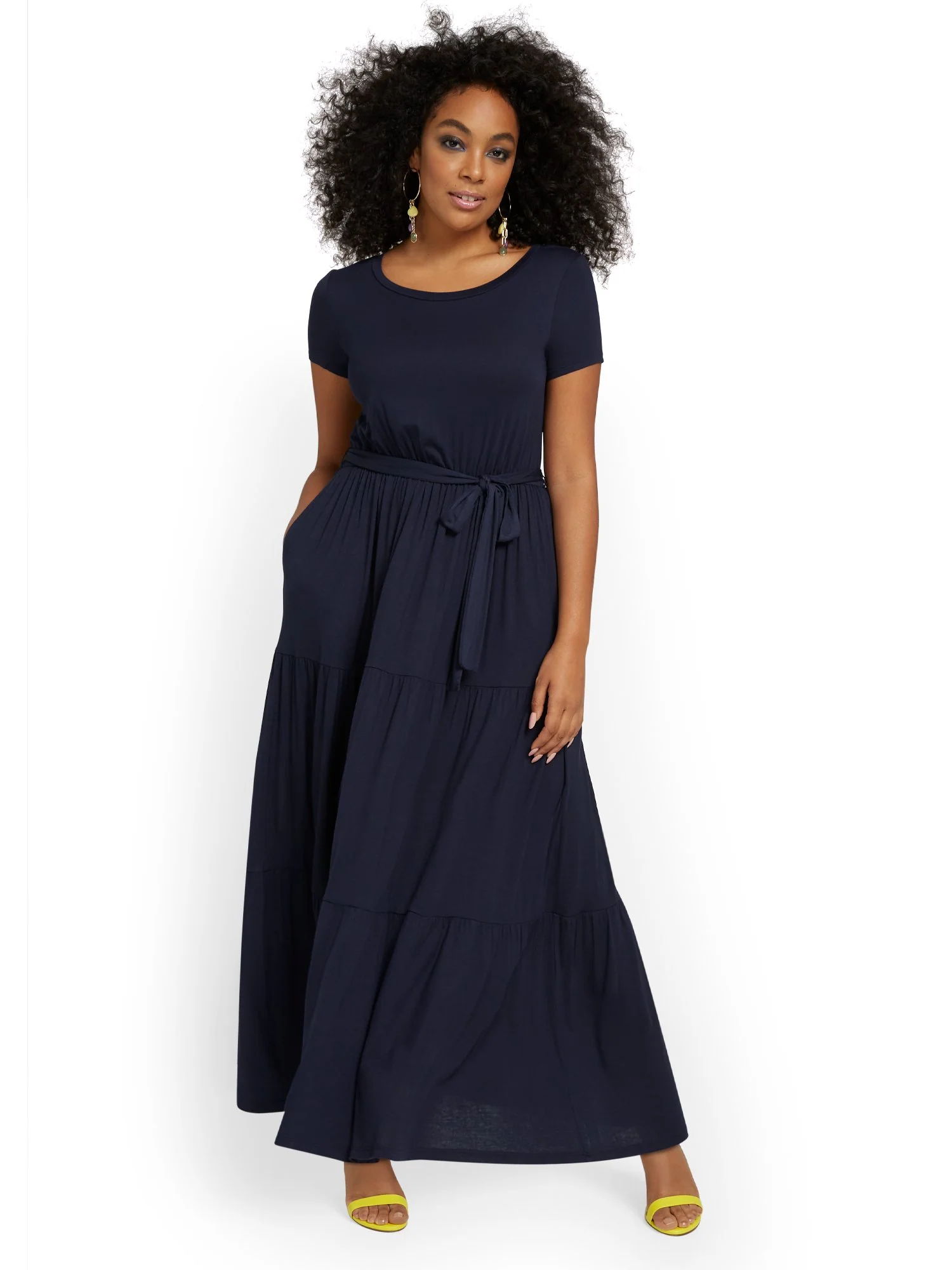 Tiered Tie-Waist Maxi Dress - Image 9
