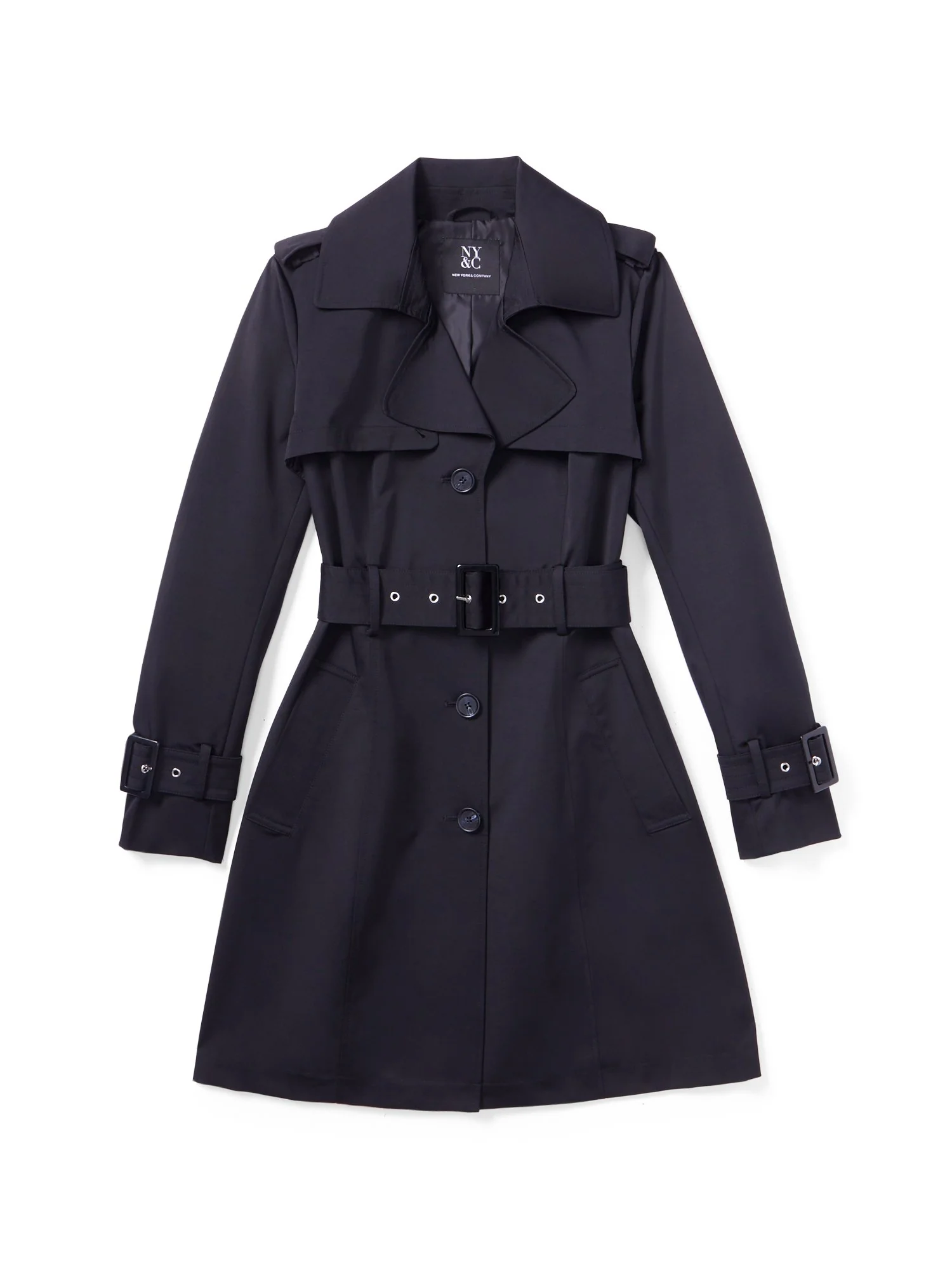 Trapunto Belted Trenchcoat - City Trench Collection - Image 2