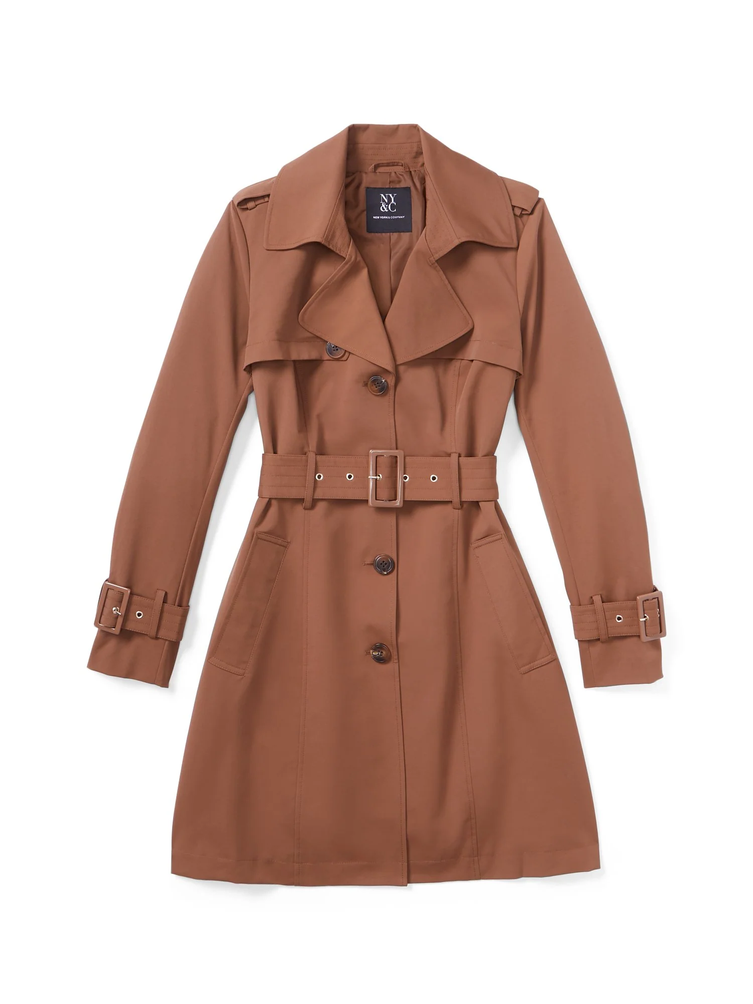 Trapunto Belted Trenchcoat - City Trench Collection - Image 5