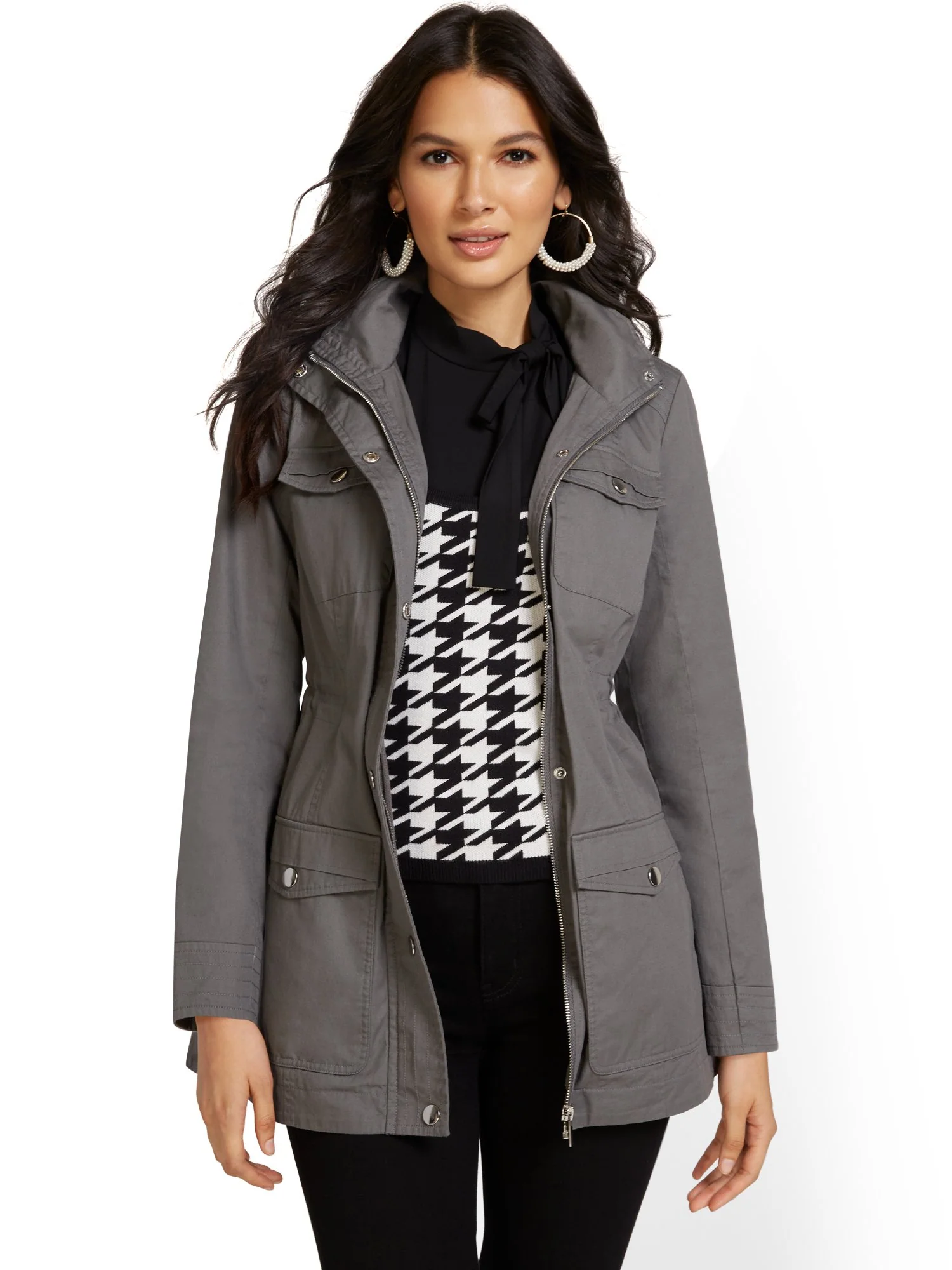 Trapunto Quilted Anorak Jacket - Image 14