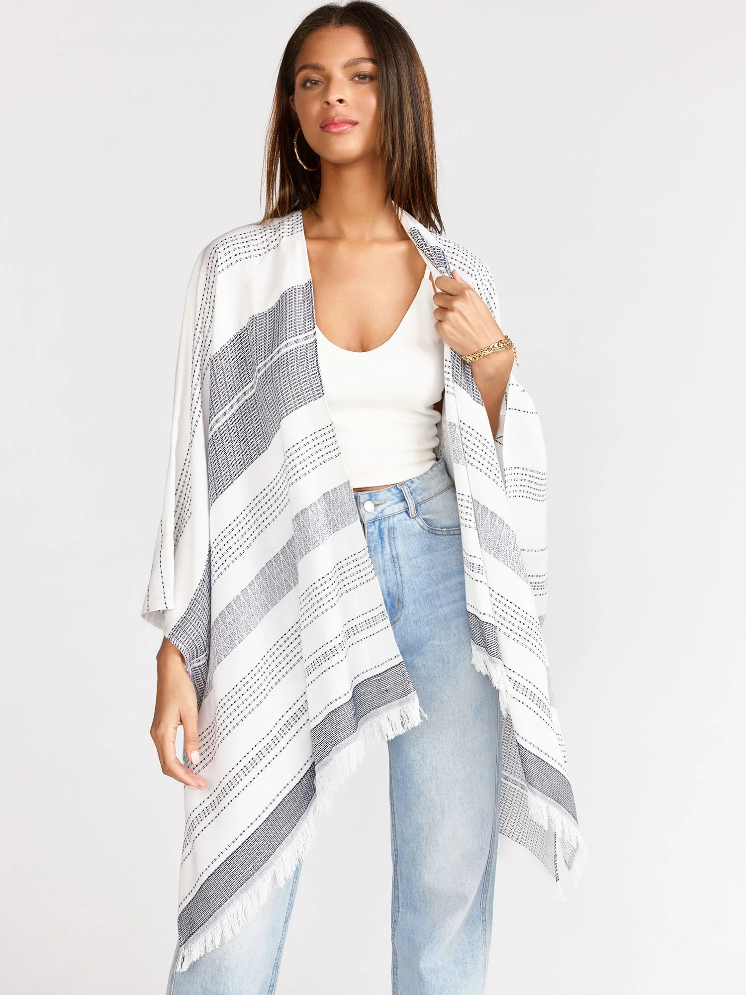Tribal Fringe Kimono - Justin Taylor