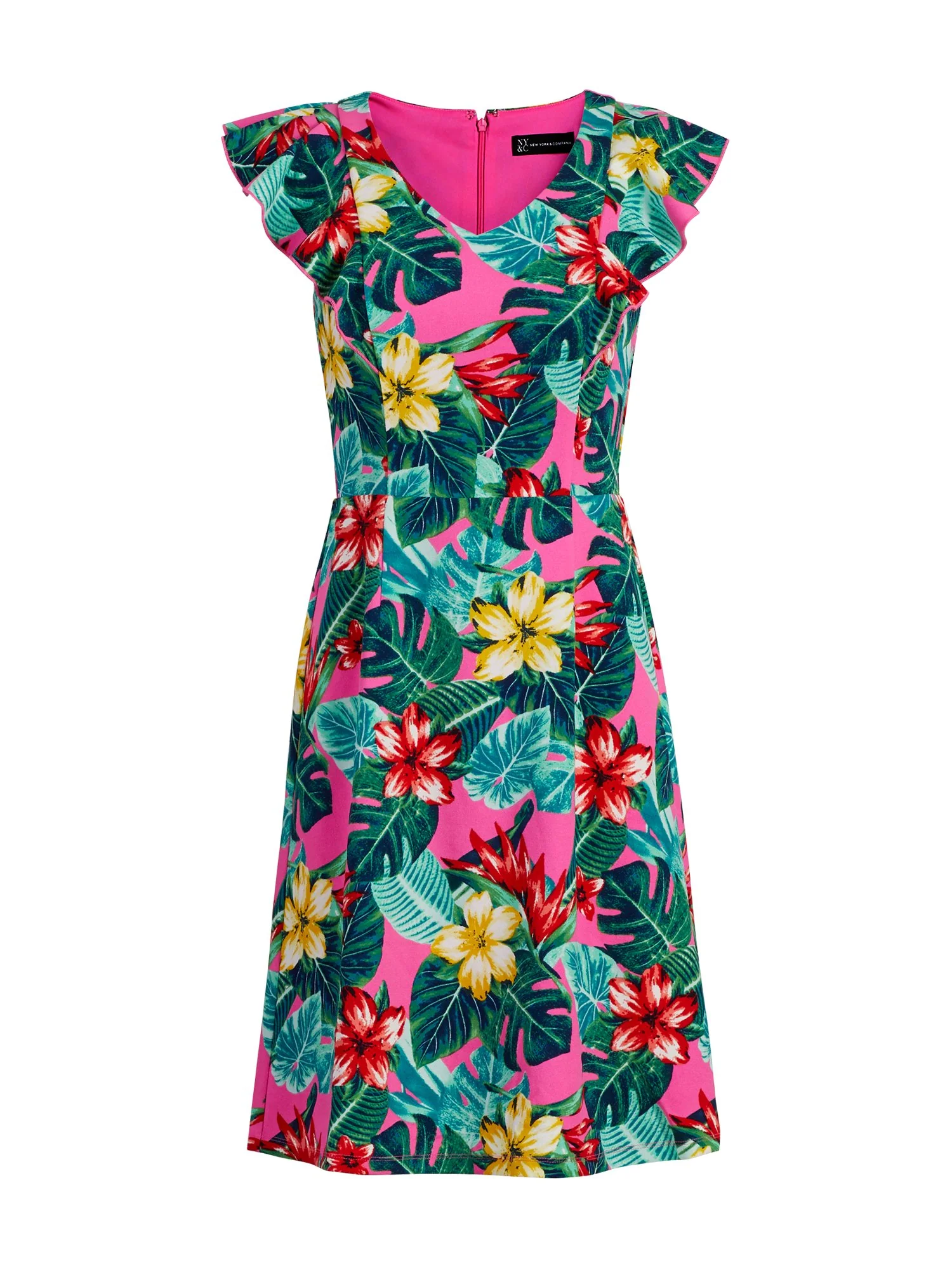 Tropical-Print Fit & Flare Dress - Image 2