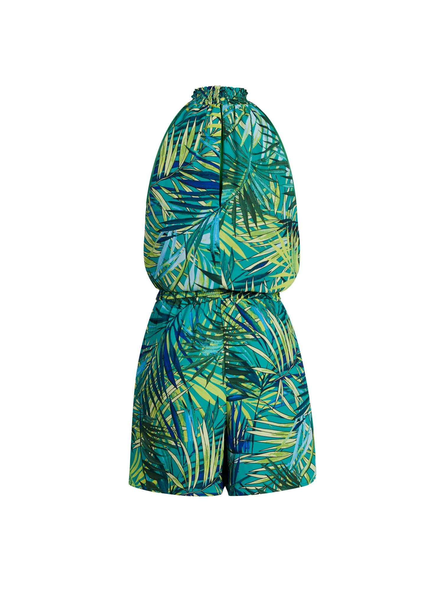 Tropical-Print Halter Romper - Image 3