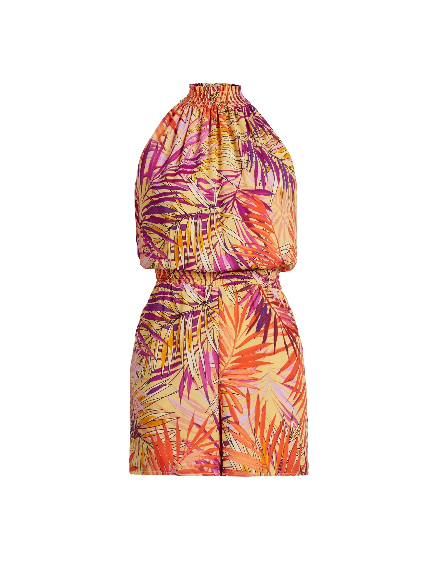 Tropical-Print Halter Romper - Image 5