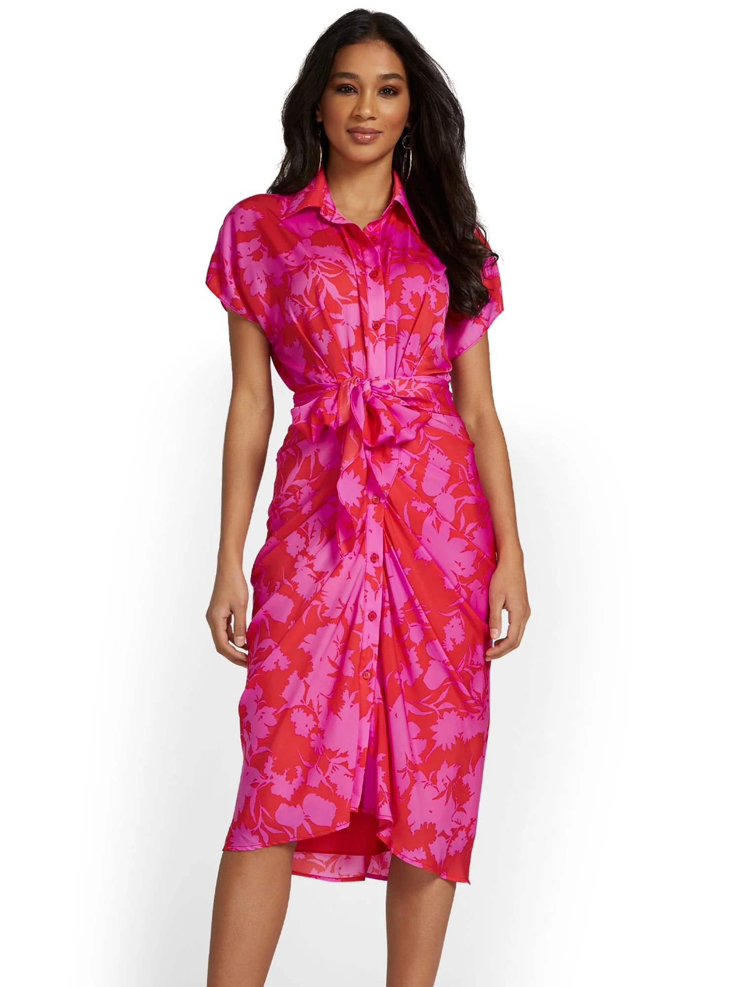Do+Be Tropical-Print Shirred Shirtdress - Brands We Love - Image 2