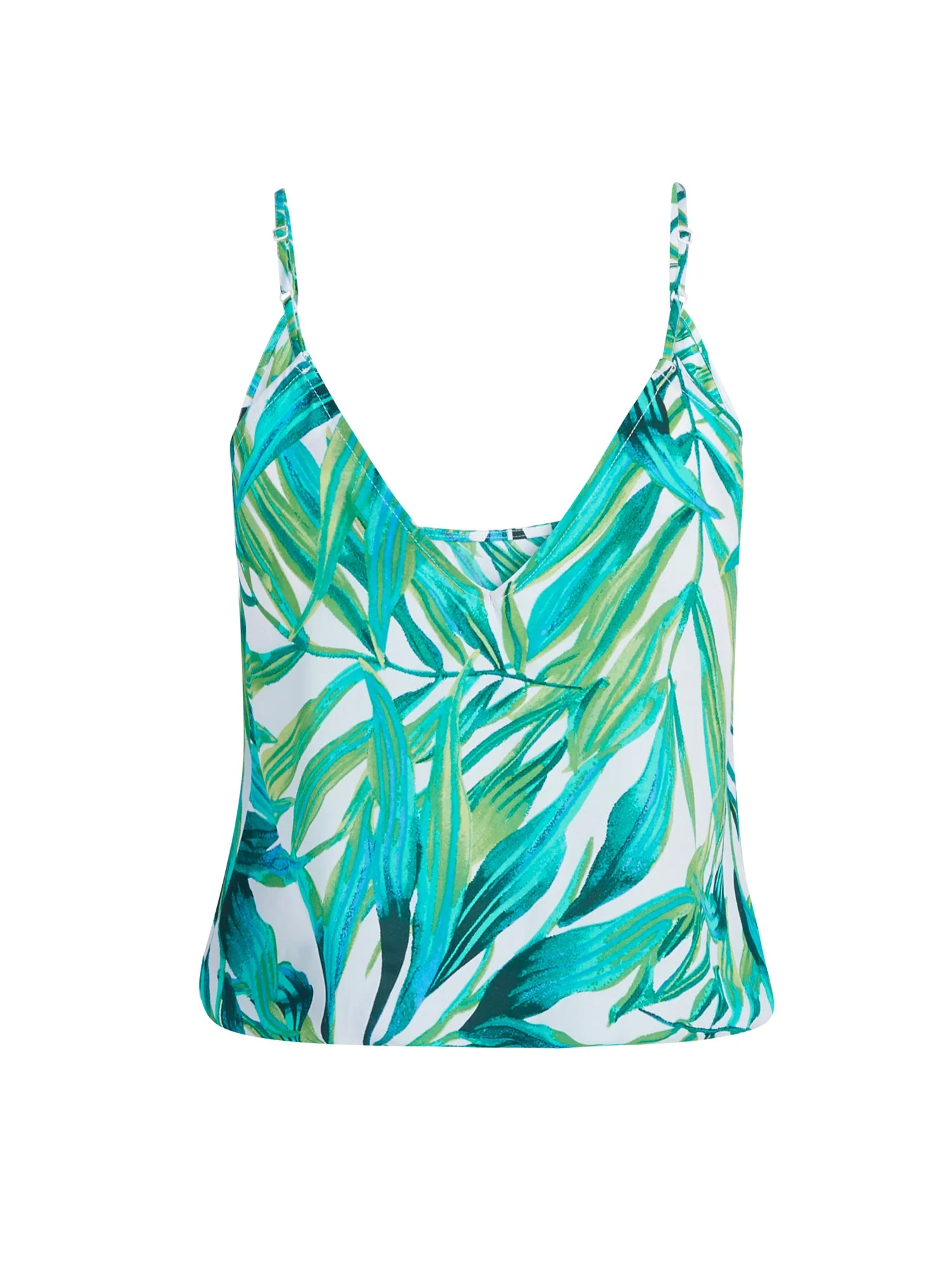 Tropical-Print Wrap Top - Image 3