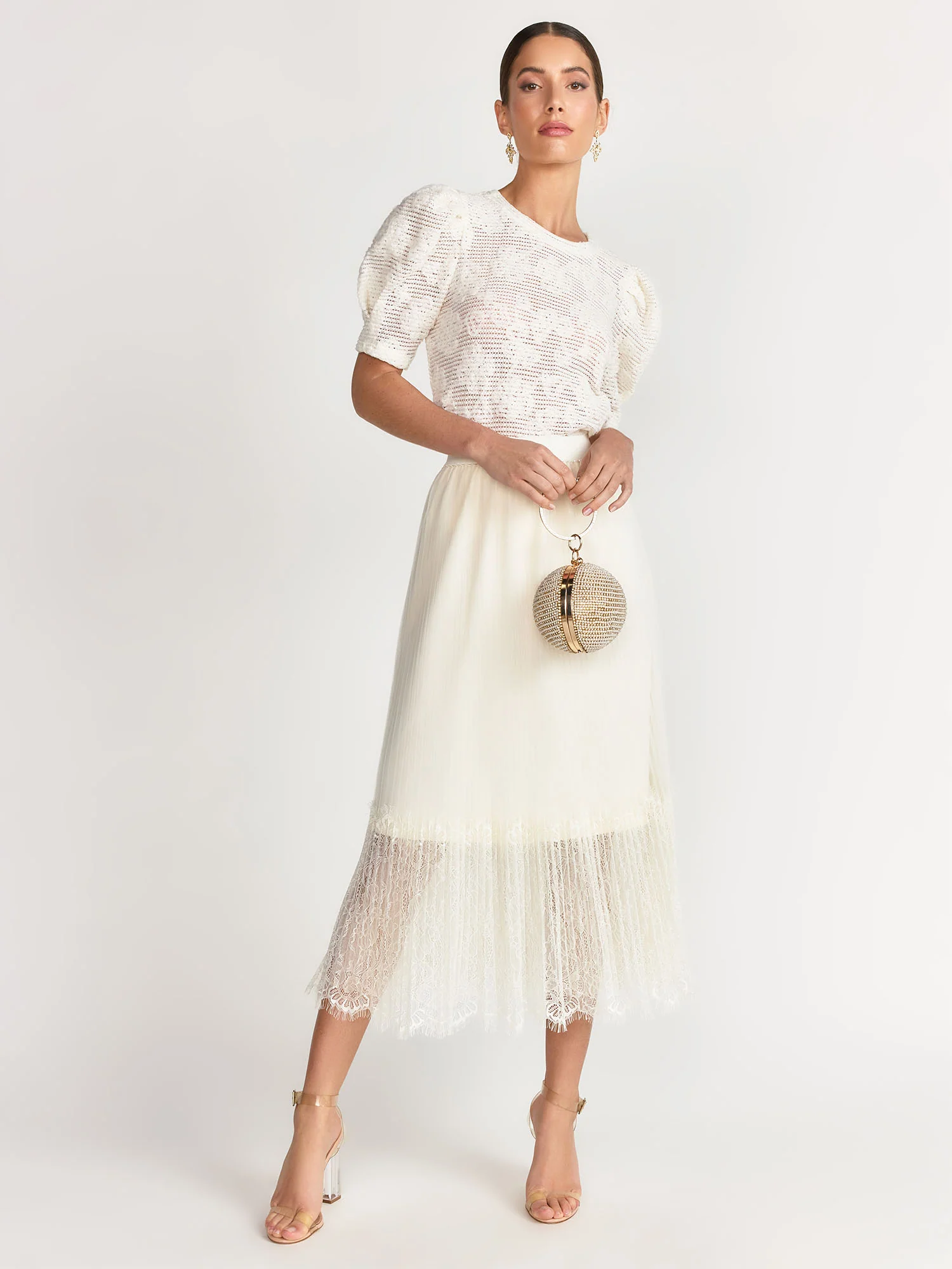 Lena Tulle Pleated Lace Trim Skirt - Brands We Love - Image 3