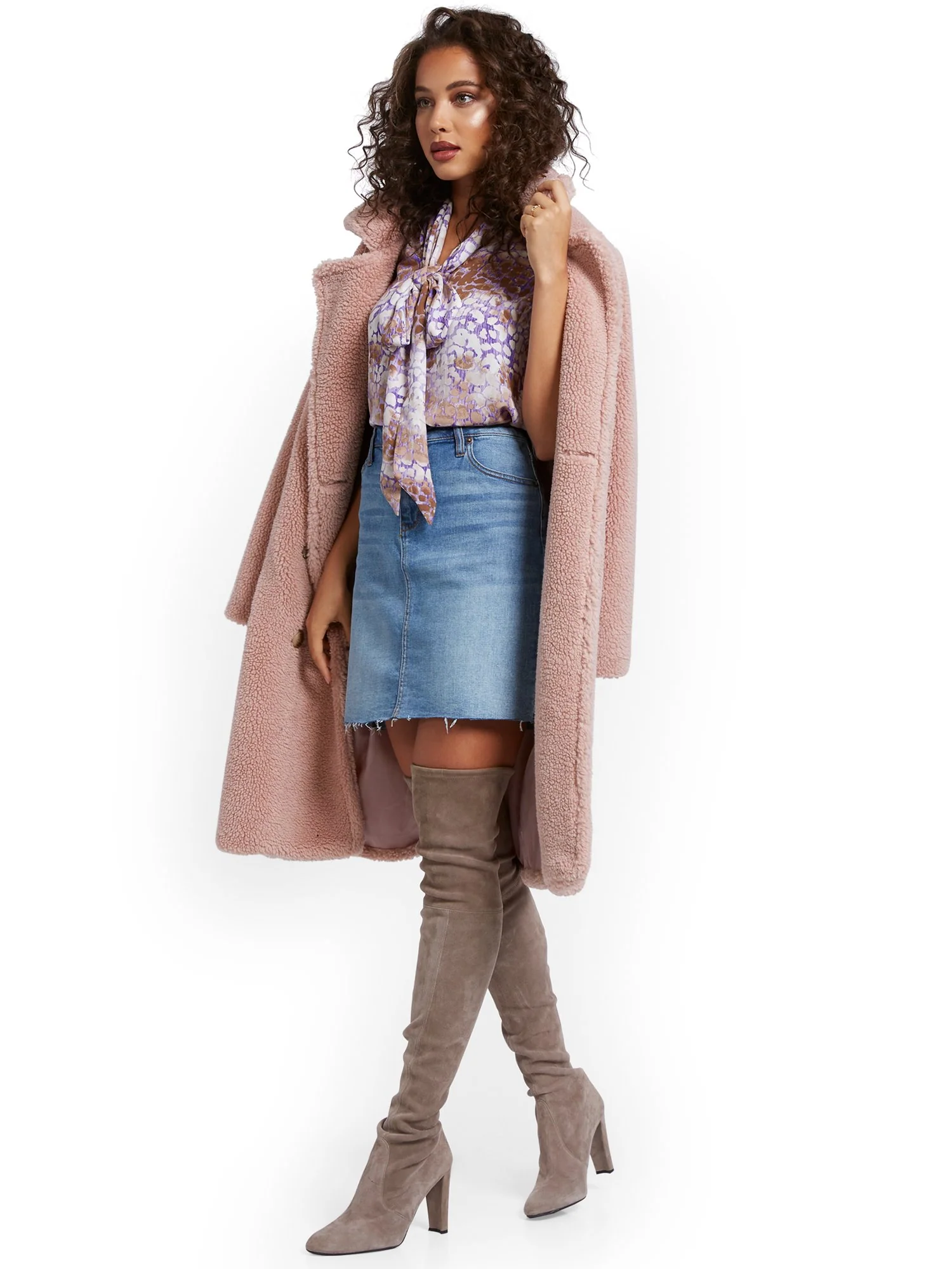 Tulip-Sleeve Bow Blouse - 7th Avenue - Image 3
