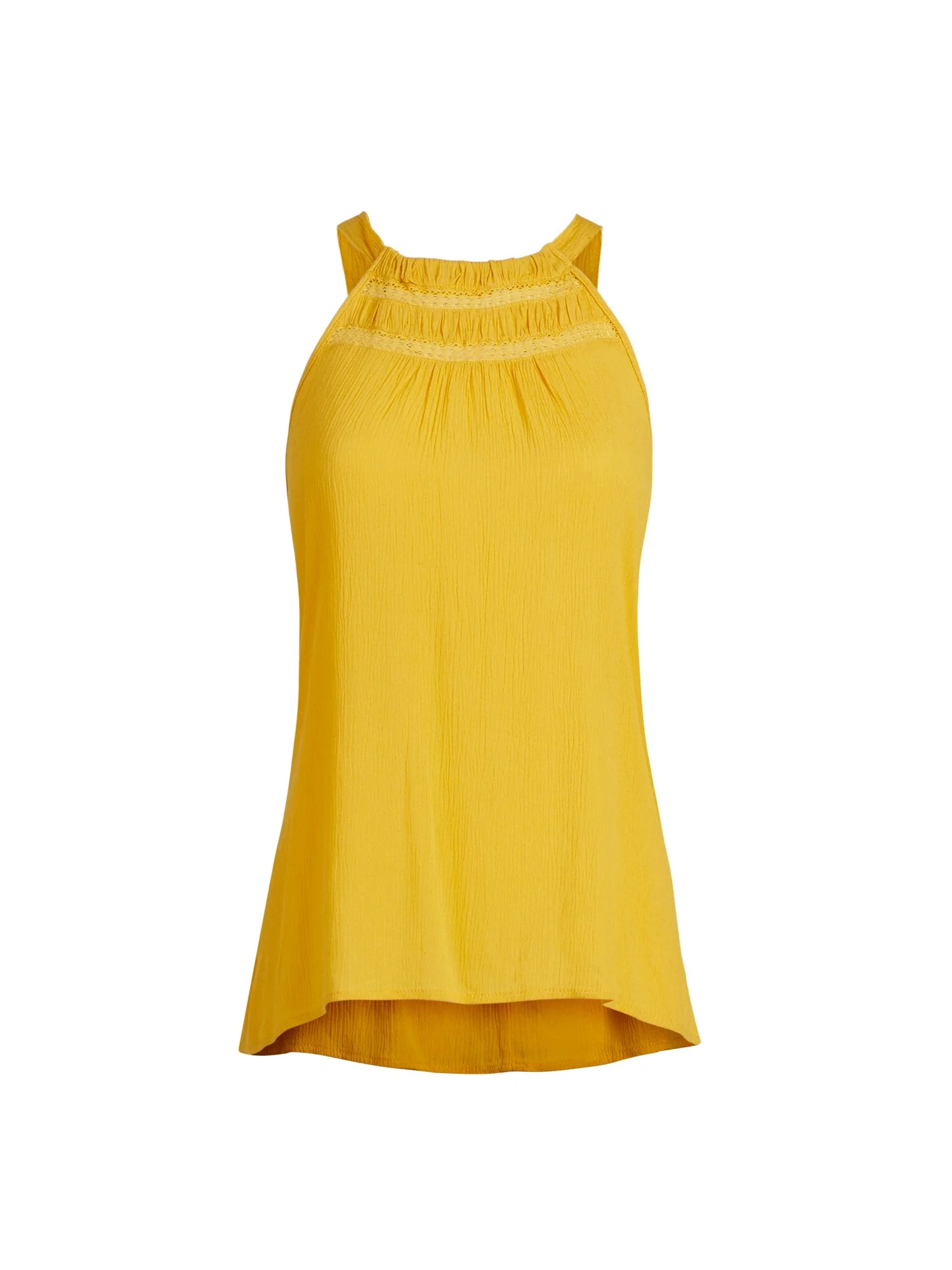 Tulip Yellow Shirred Halter Top - Image 2