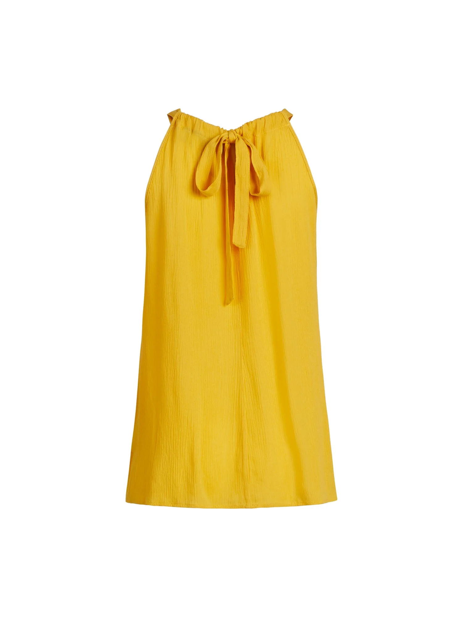 Tulip Yellow Shirred Halter Top - Image 3