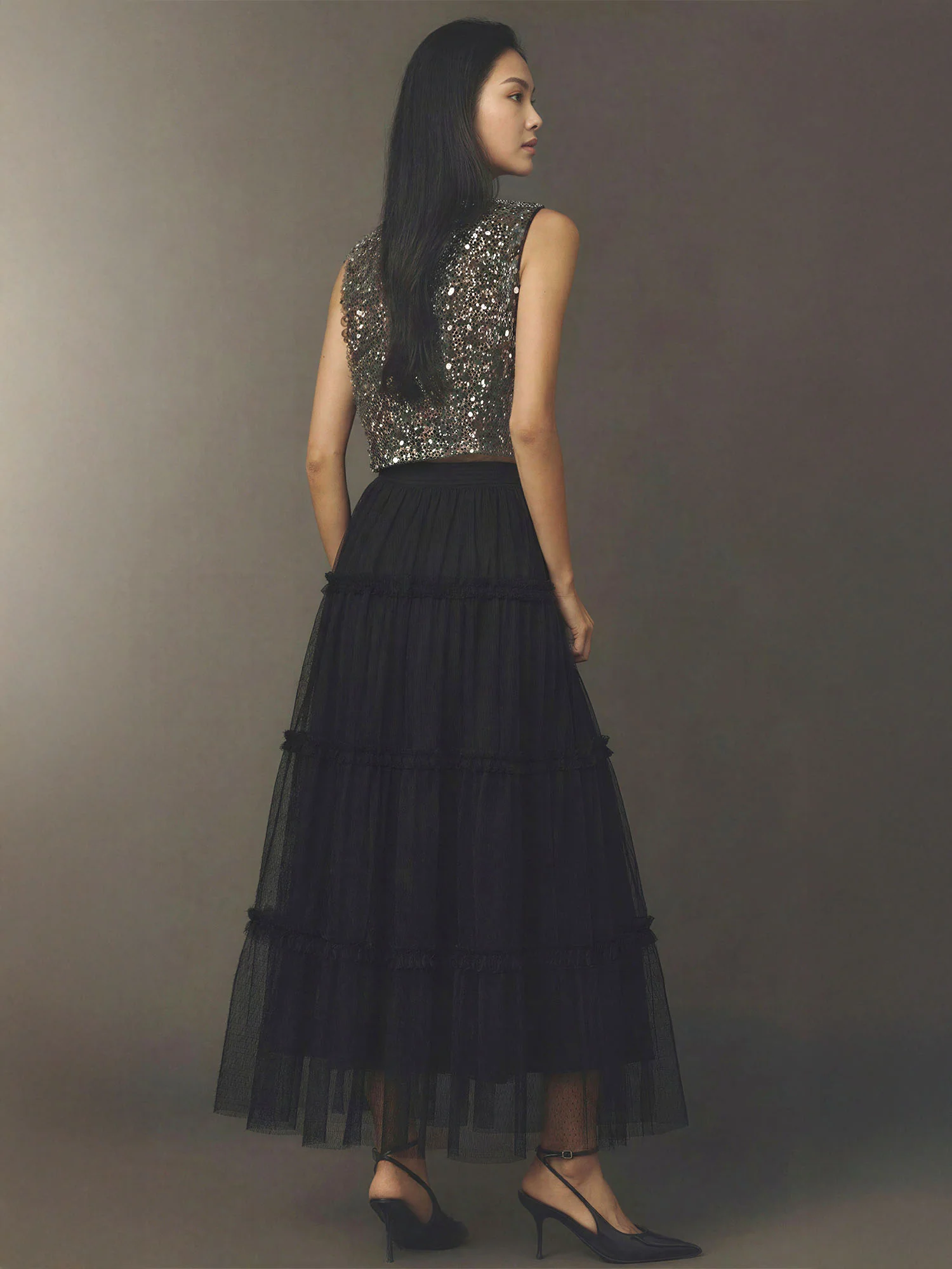 Tulle Tiered Maxi Skirt - Image 4
