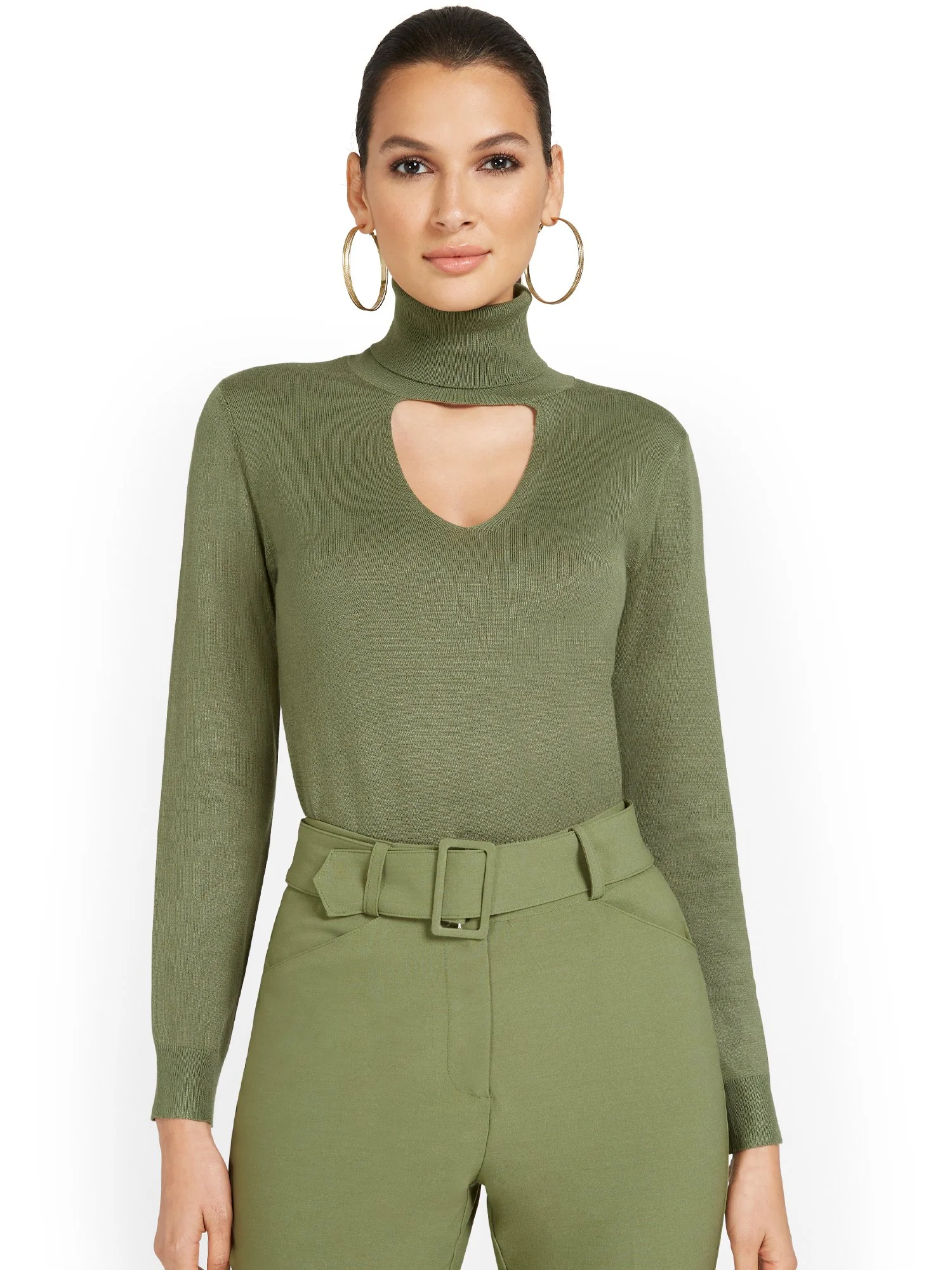 Turtleneck Cut-Out Sweater - Image 5
