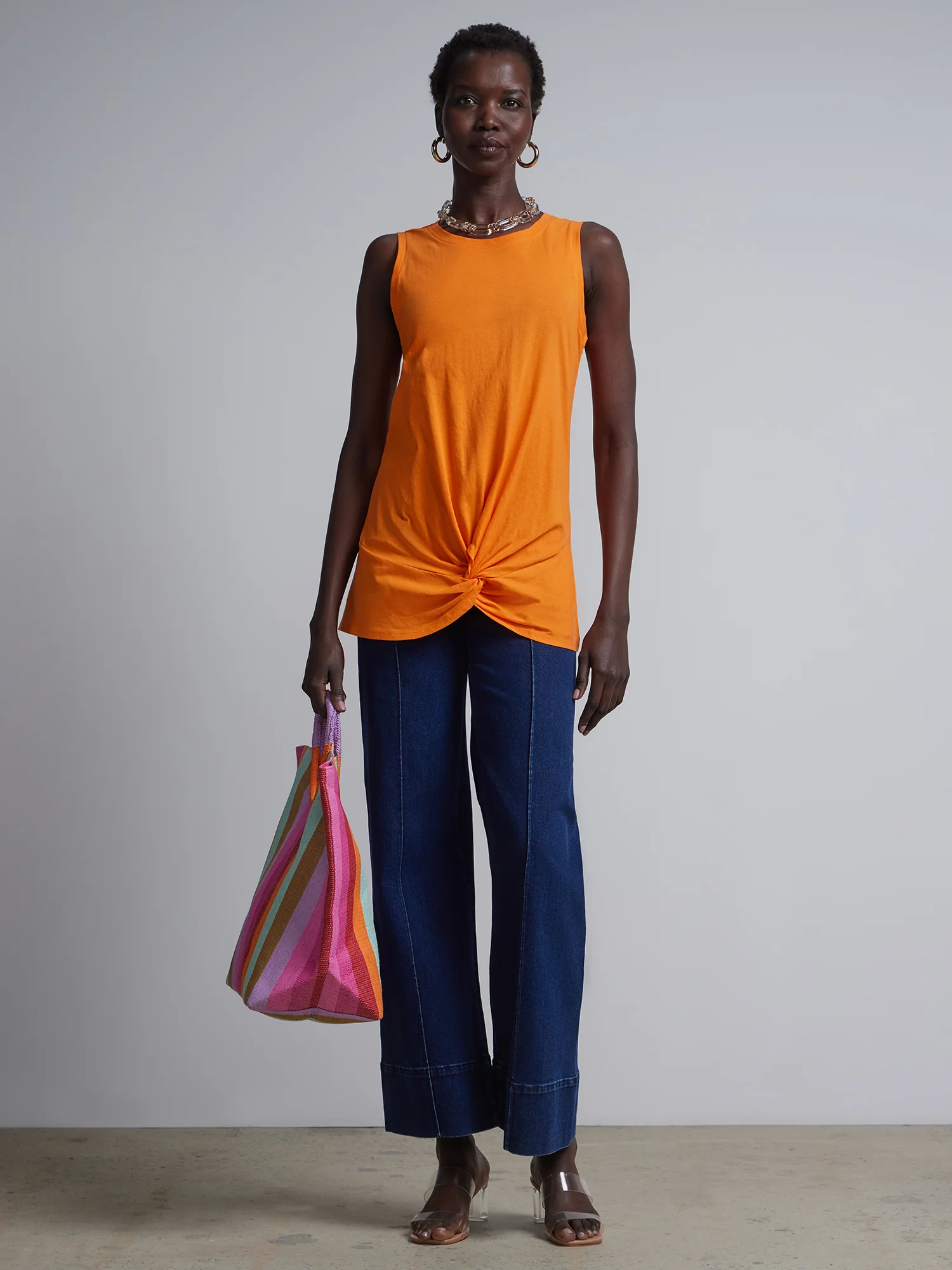 Twist-Front Sleeveless Tunic Top - Image 16