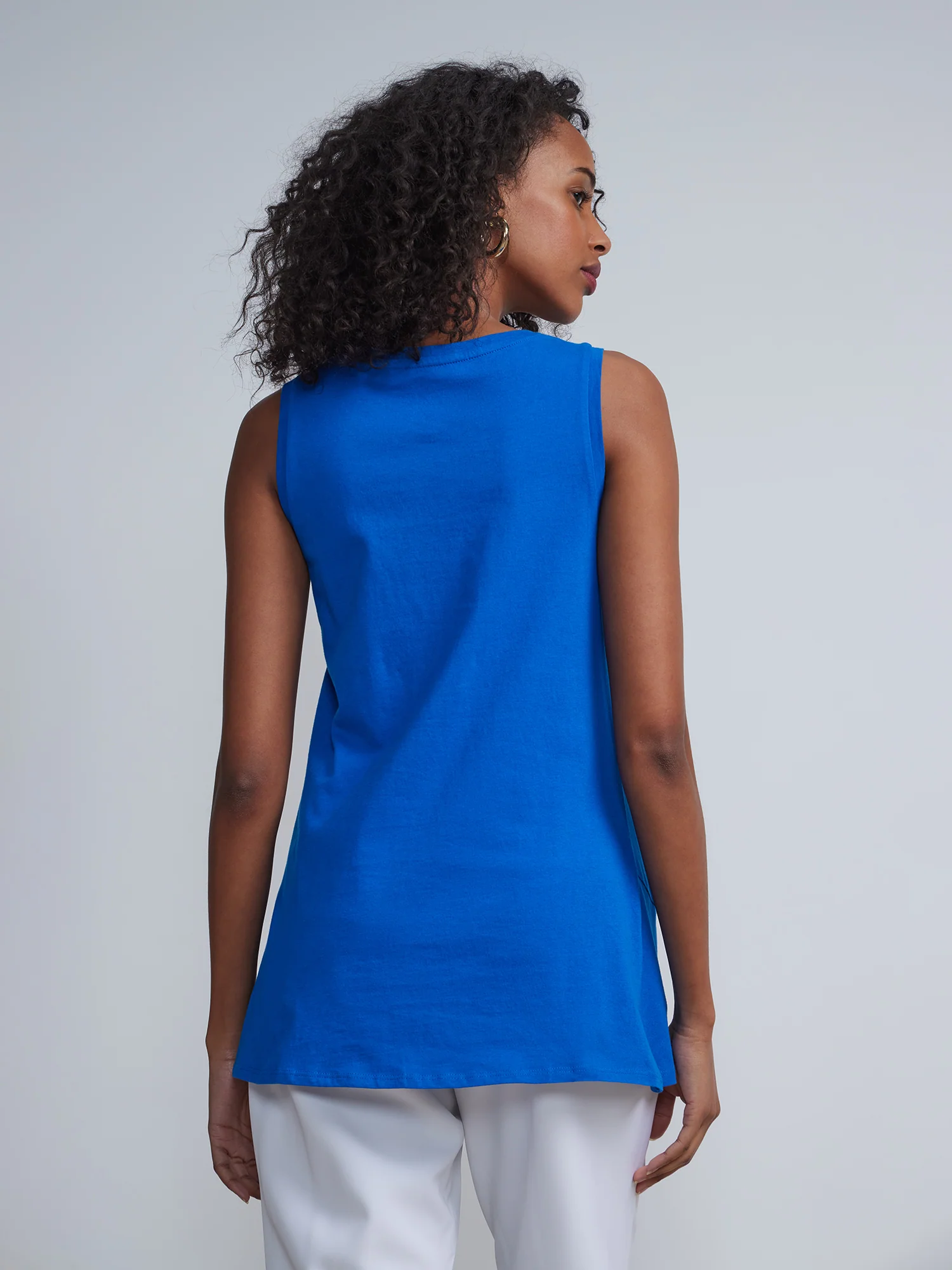Twist-Front Sleeveless Tunic Top - Image 24