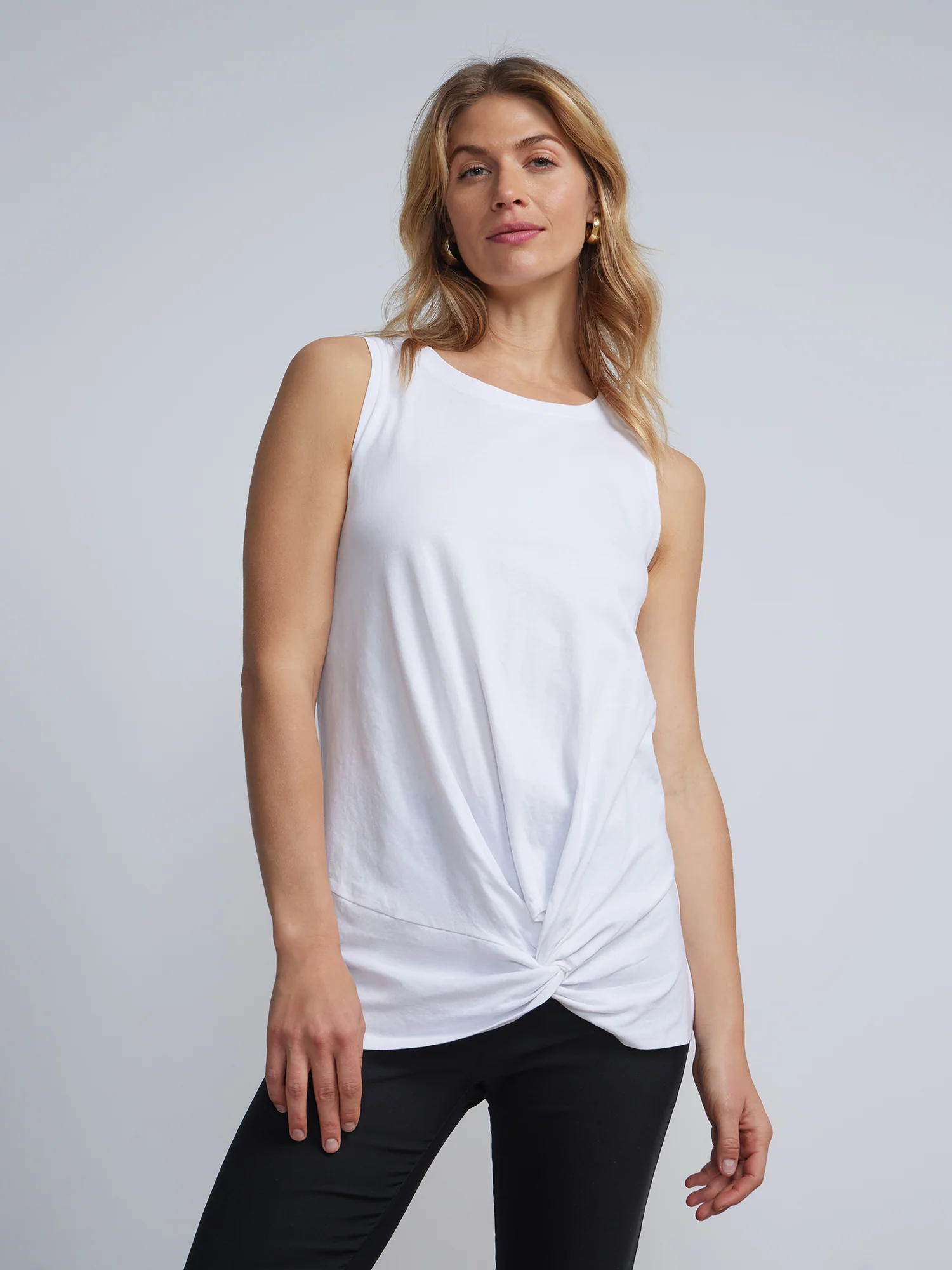 Twist-Front Sleeveless Tunic Top - Image 5