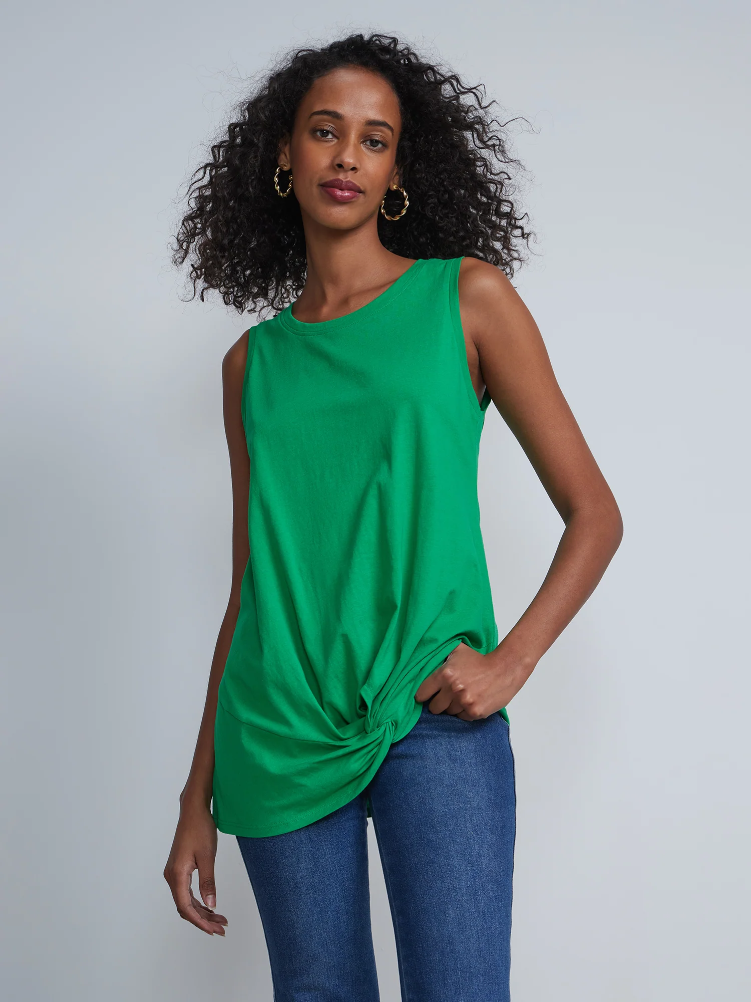 Twist-Front Sleeveless Tunic Top - Image 9