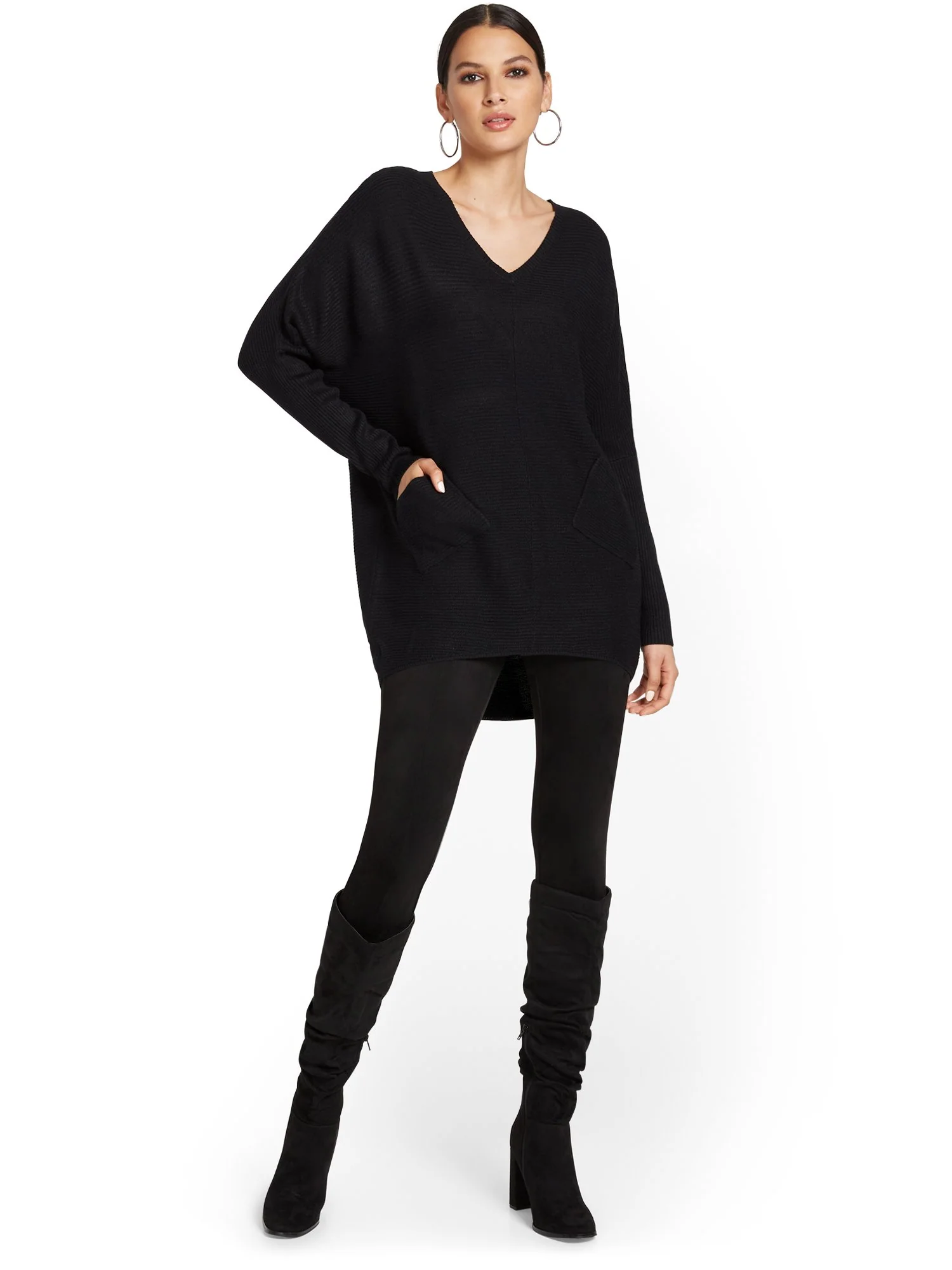 Two-Pocket Tunic Sweater - Image 2