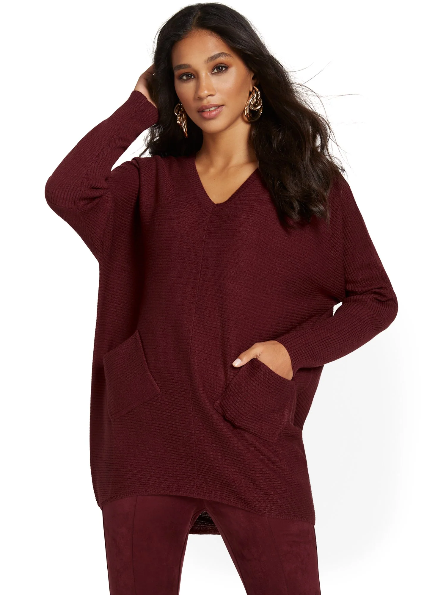 Two-Pocket Tunic Sweater - Image 9