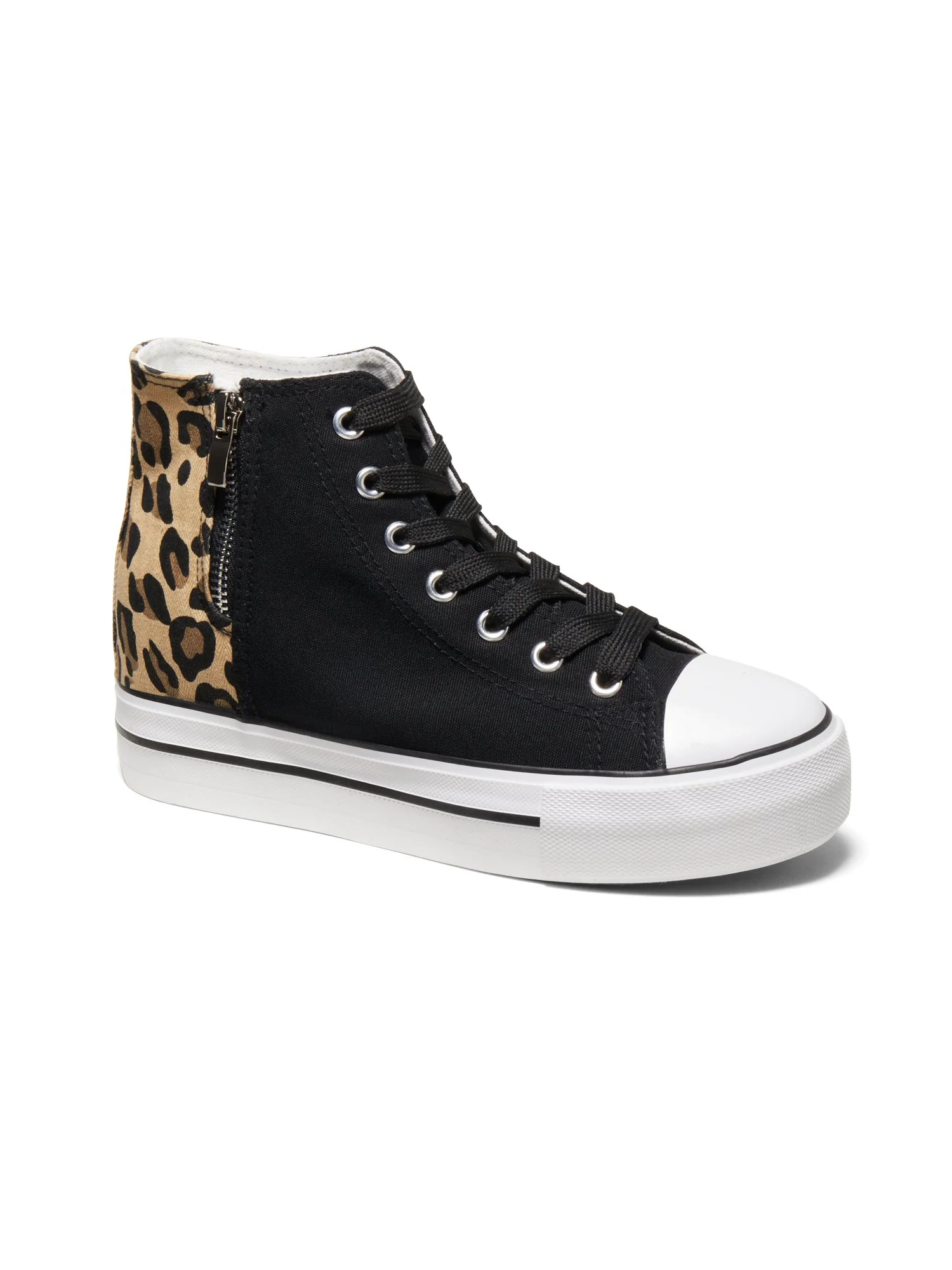 Two-Toned High-Top Platform Sneaker