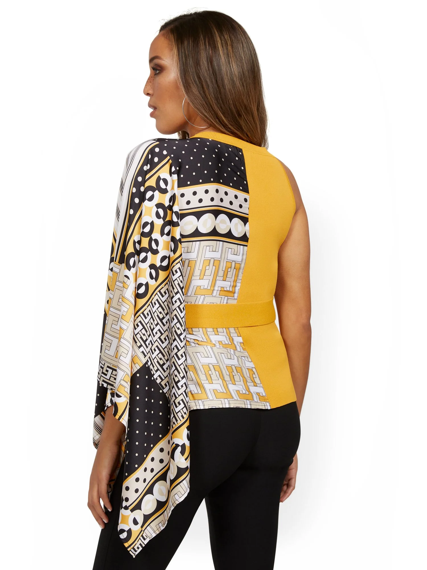 Twofer Tank Geo-Print Sweater - Image 3