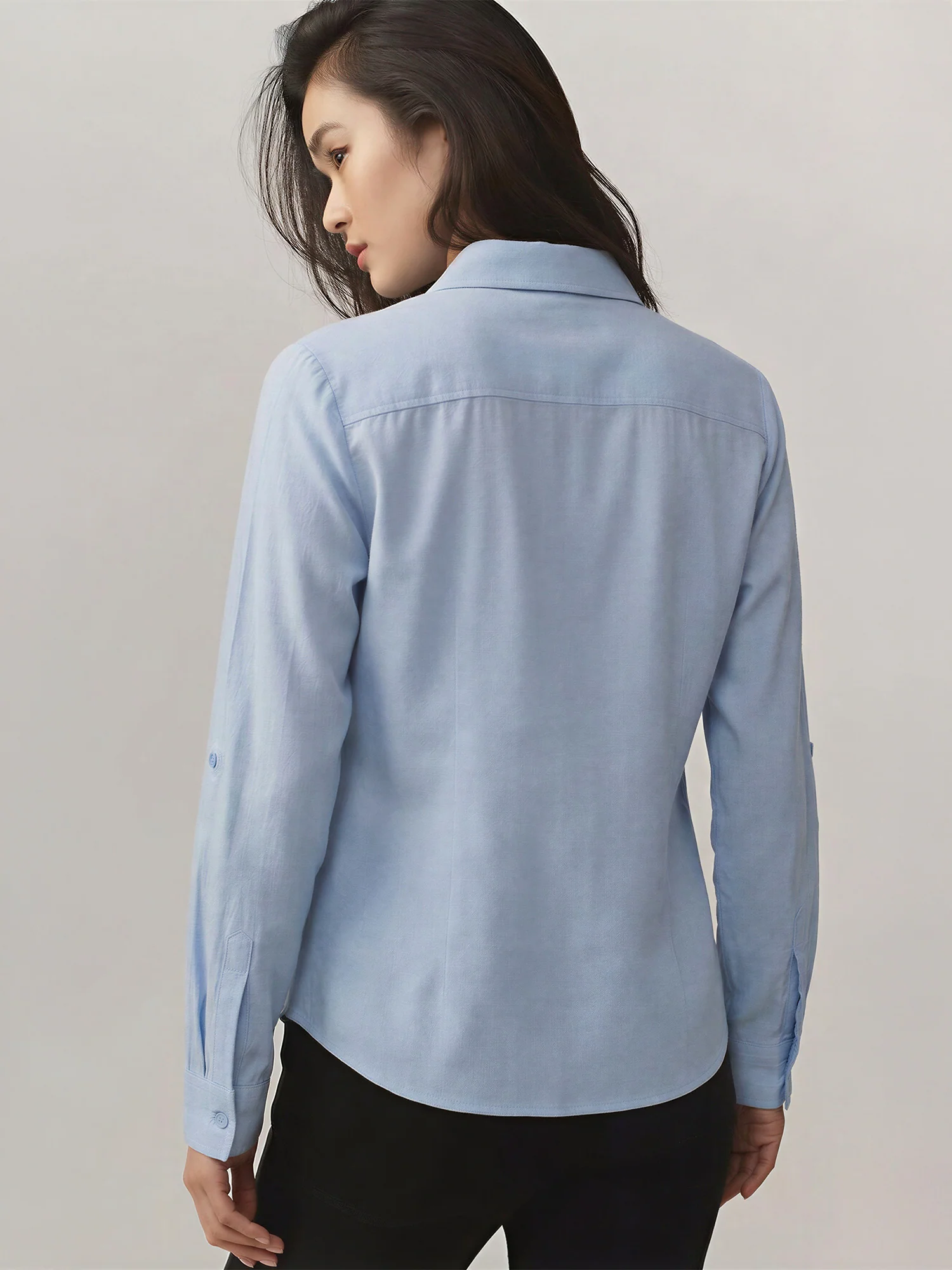 Utility Two Pocket Linen Blend Button Down Shirt - Image 8