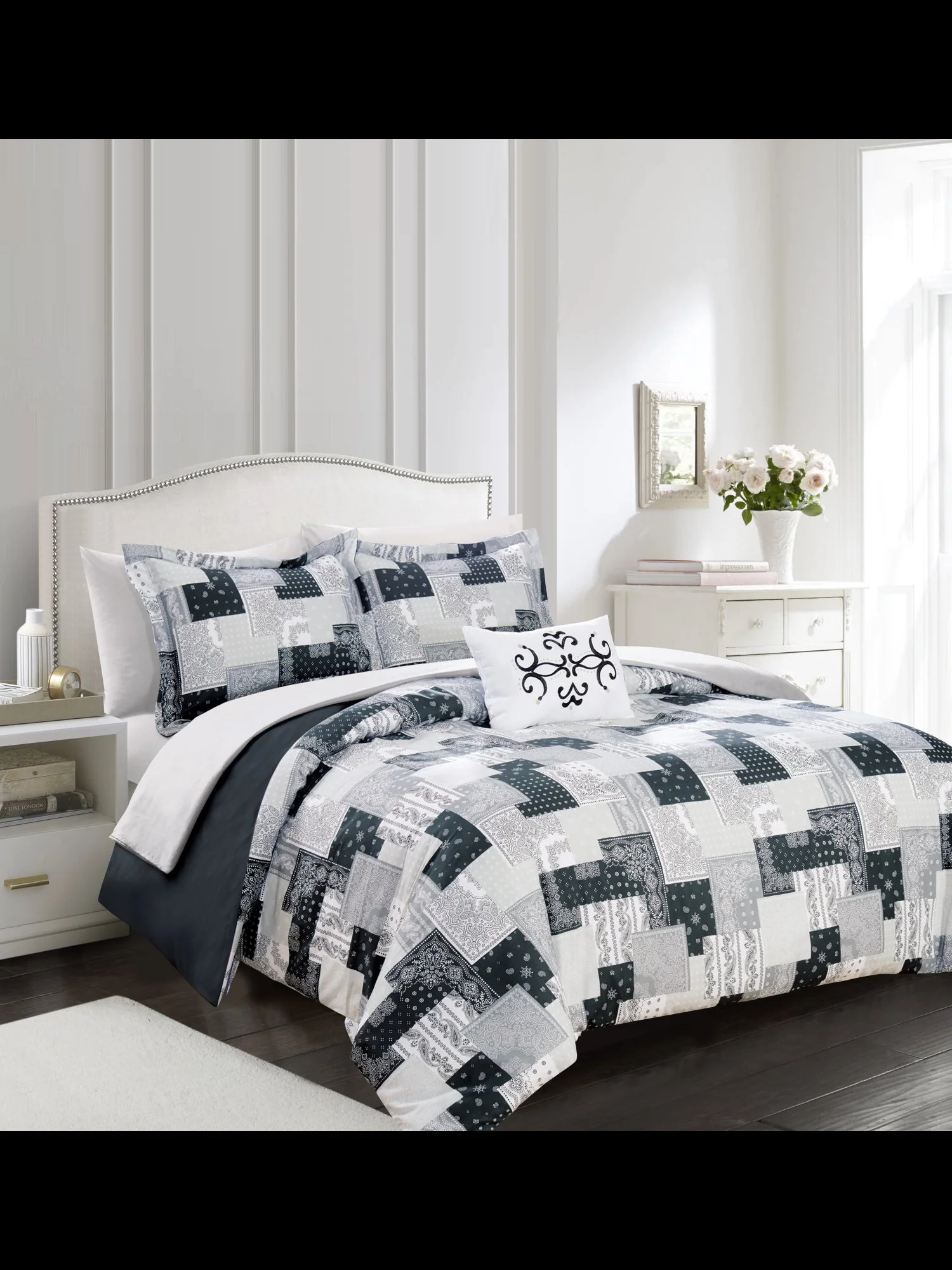Utopia Reversible King-Size 4-Piece Duvet Set - NY&C x Chic Home