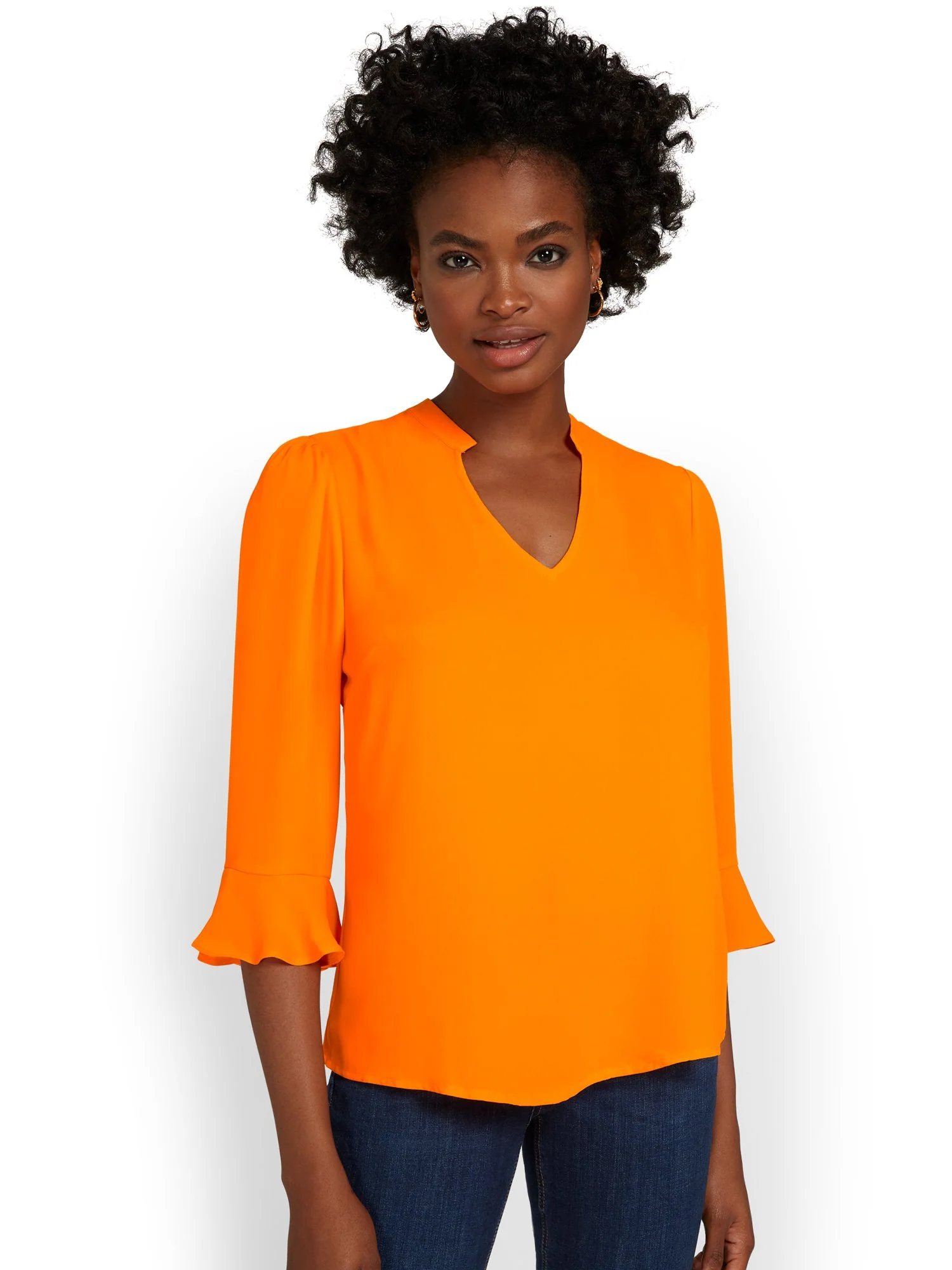 V-Neck Bell-Sleeve Top - Image 8