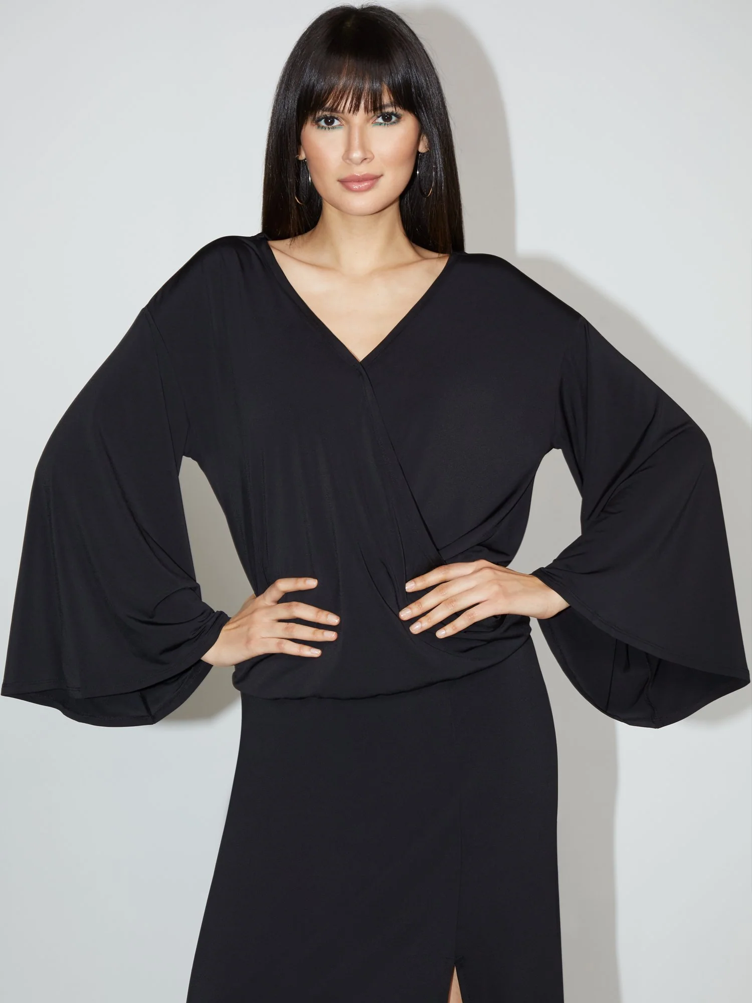 V-Neck Bell-Sleeve Top - NY&C Style System - Image 2