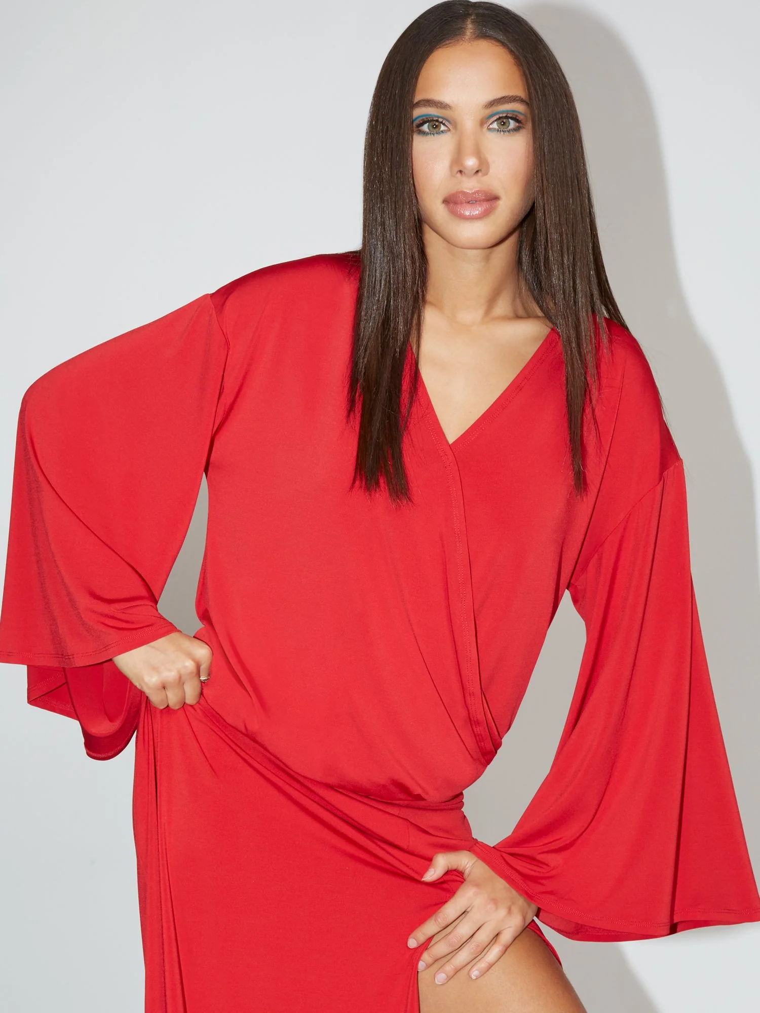 V-Neck Bell-Sleeve Top - NY&C Style System - Image 6