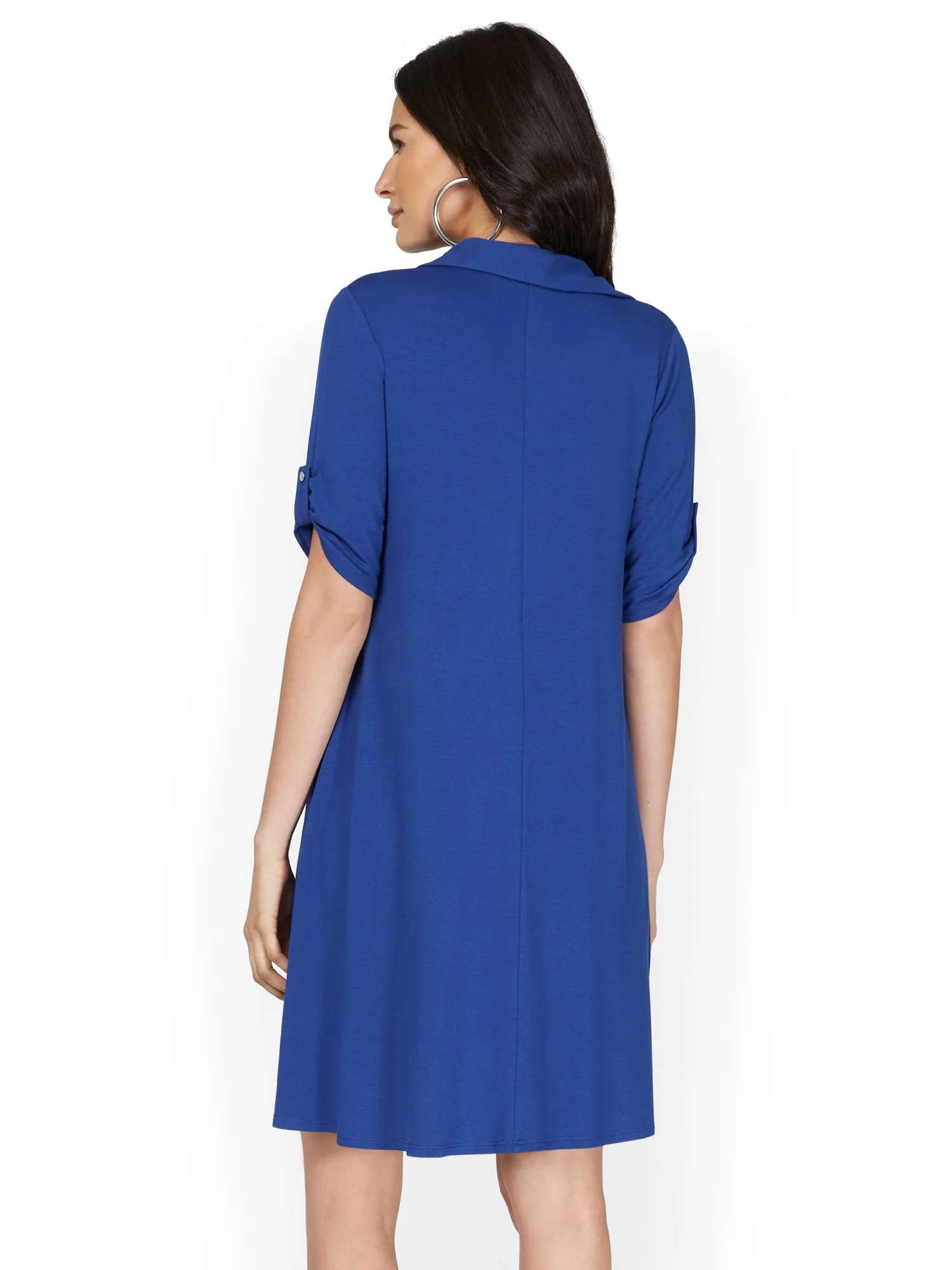 V-Neck Button-Front Polo Dress - Image 6