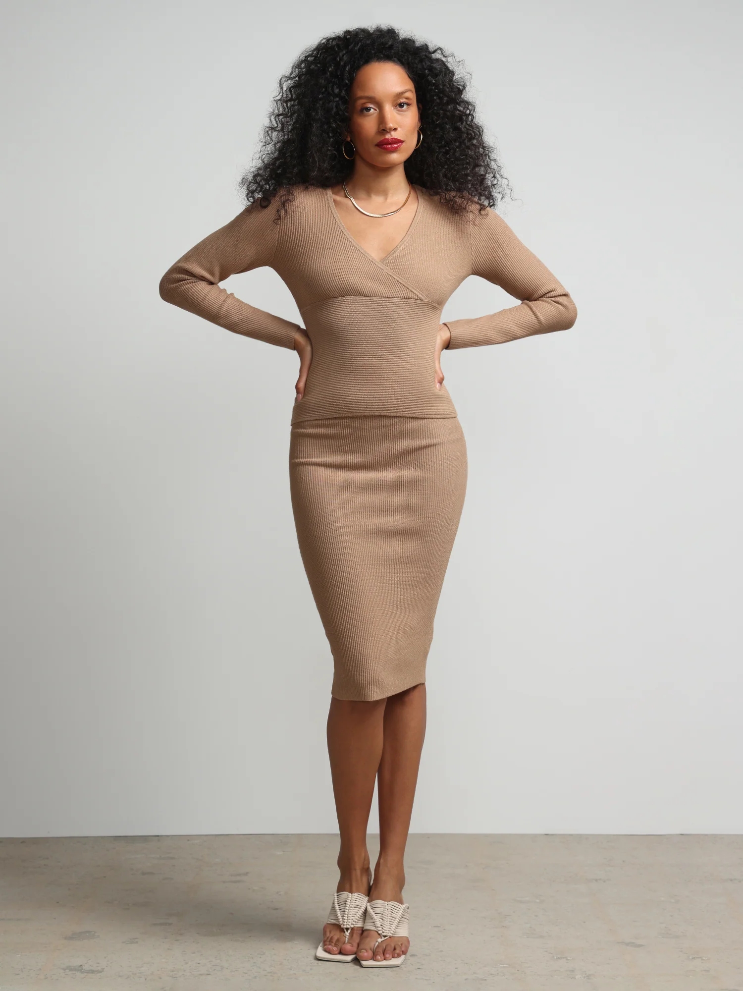 V-Neck Contour Sweater - Image 9