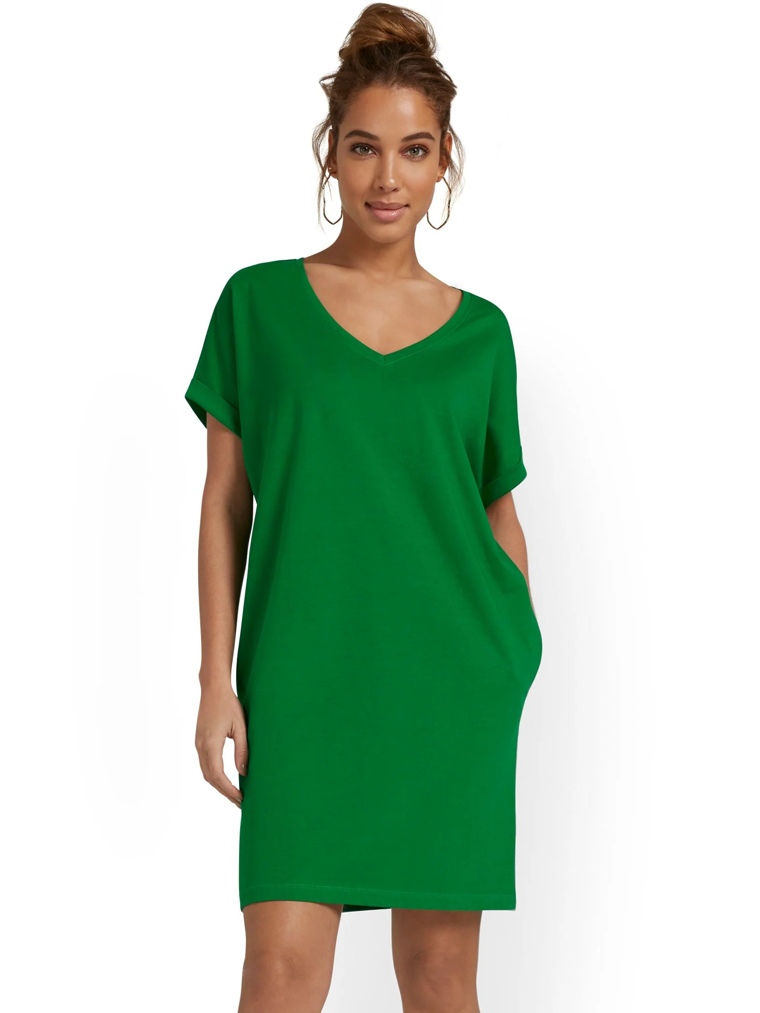 V-Neck Perfect Tee Dress - Image 10