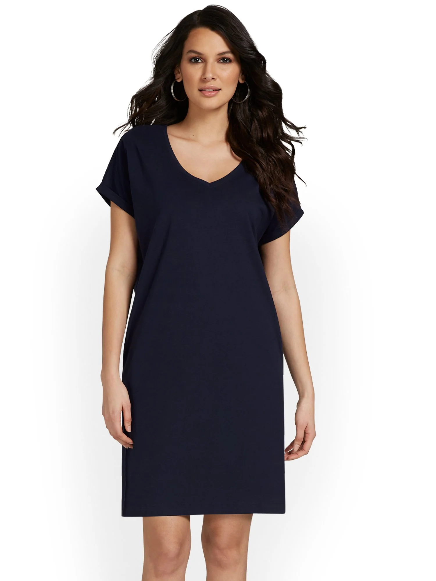 V-Neck Perfect Tee Dress - Image 14