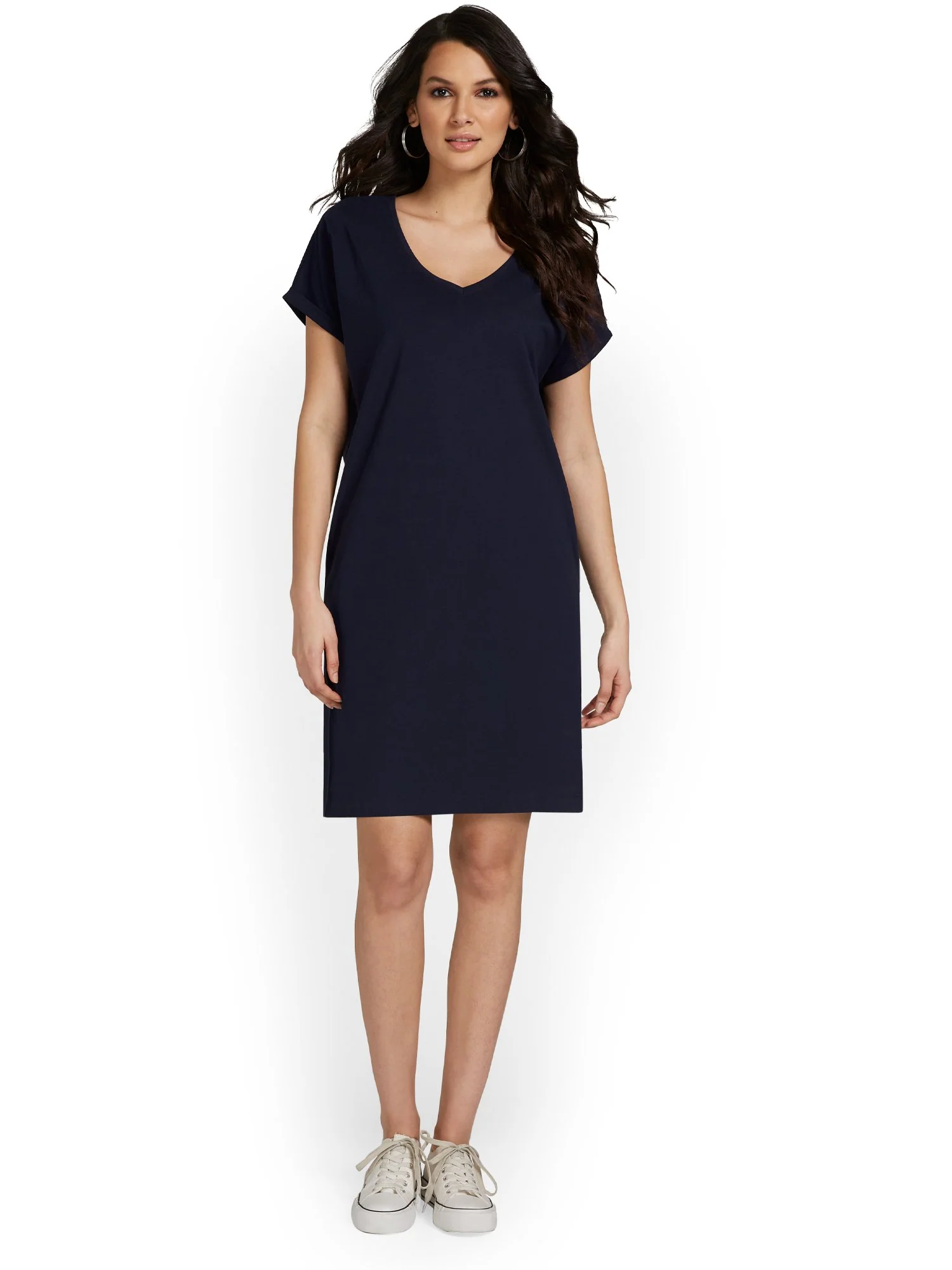 V-Neck Perfect Tee Dress - Image 15