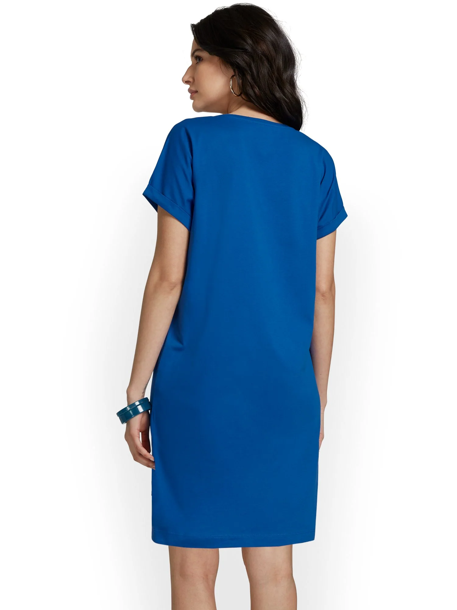 V-Neck Perfect Tee Dress - Image 19