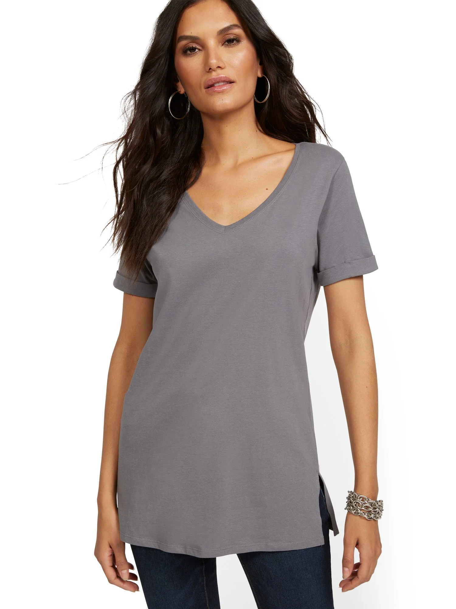 V-Neck Perfect Tunic Tee - Image 8