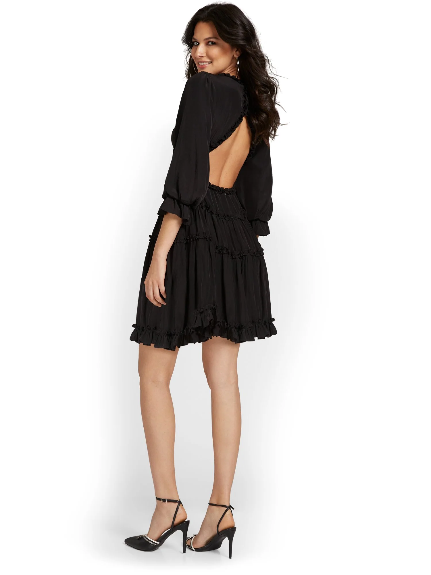 Mustard Seed V-Neck Ruffle Mini Dress - Brands We Love - Image 4