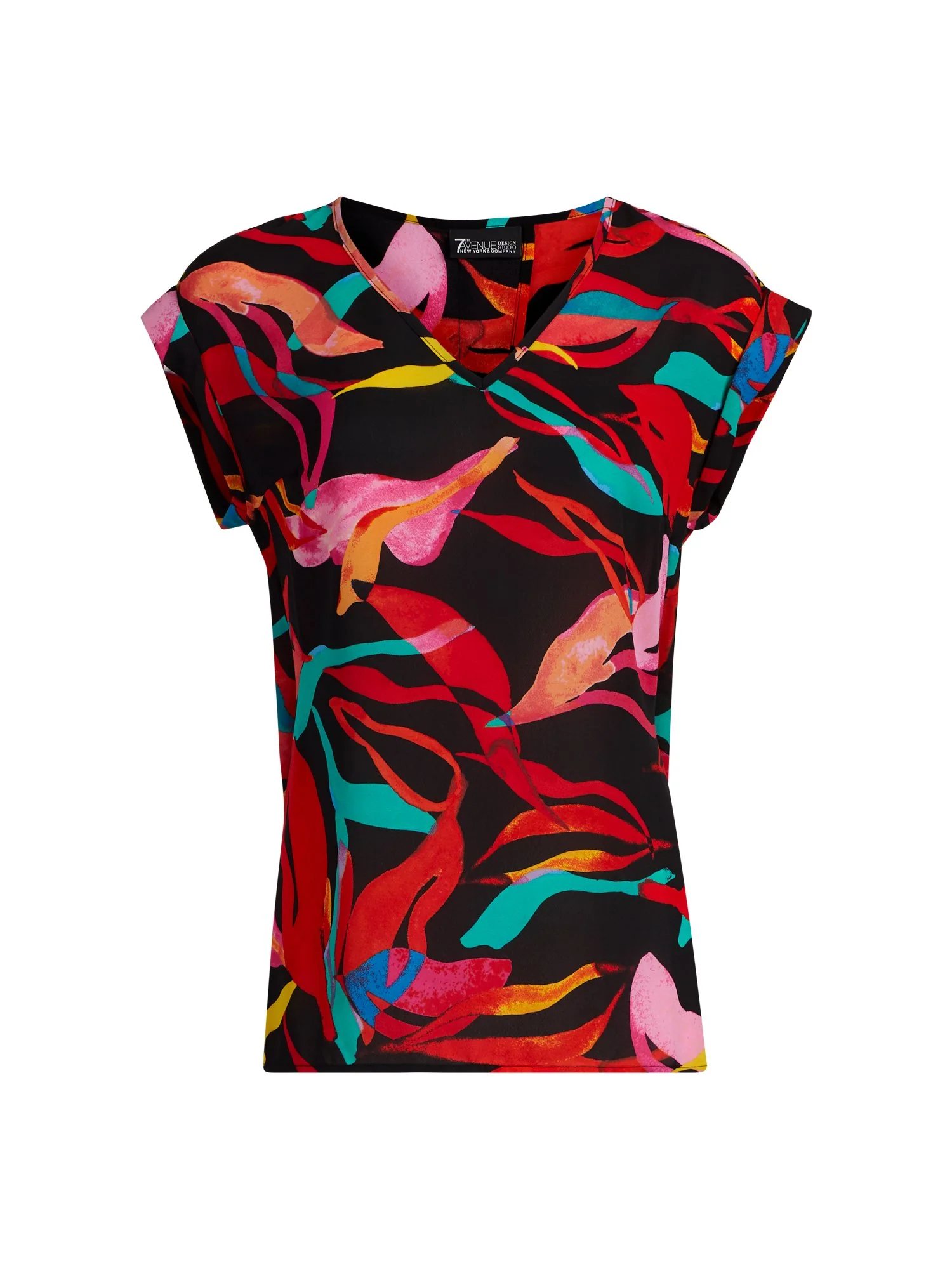 V-Neck Split-Back Top - 7th Avenue - Image 2