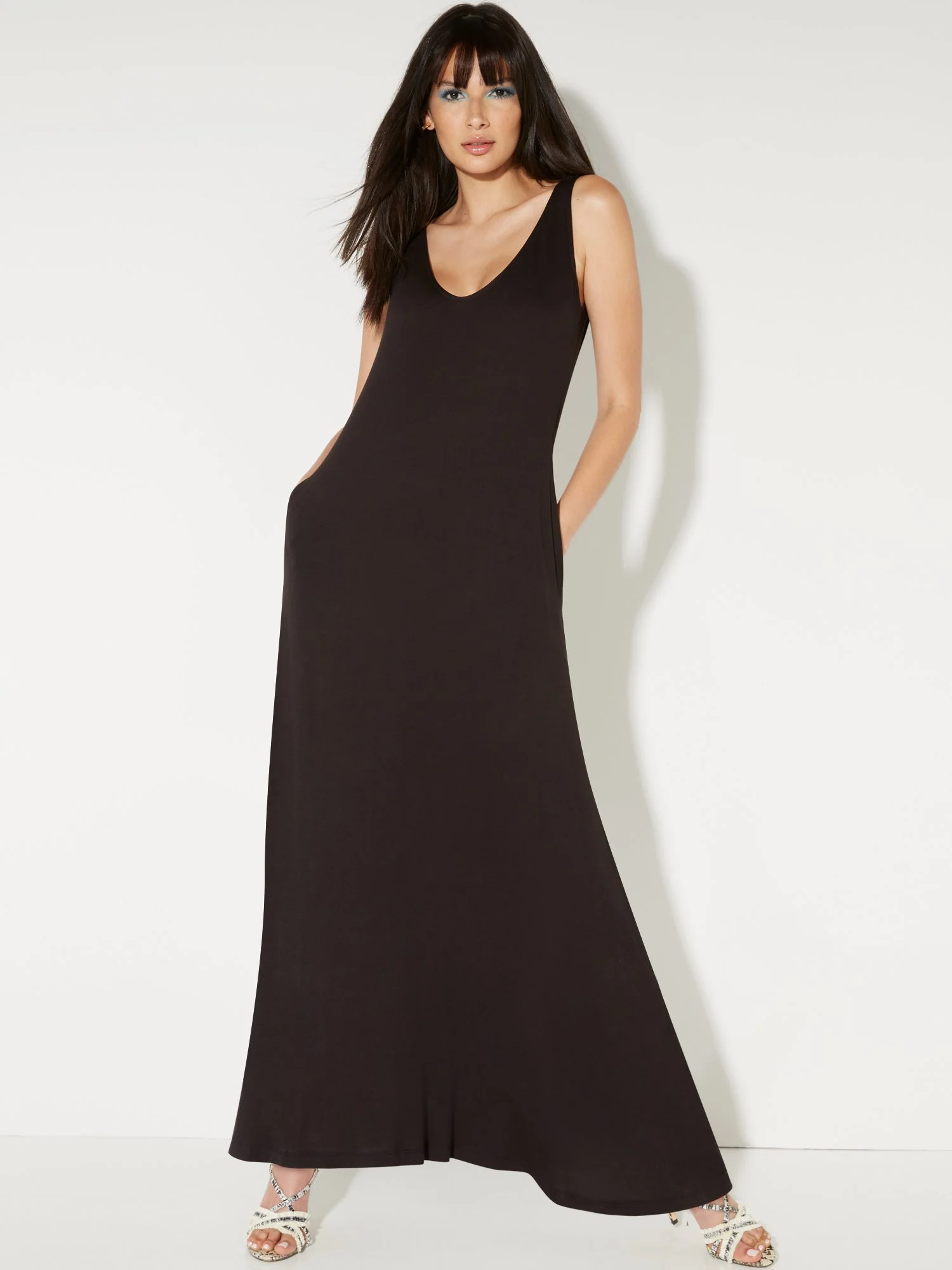 V-Neck Tank Maxi Dress - NY&C Style System - Image 4