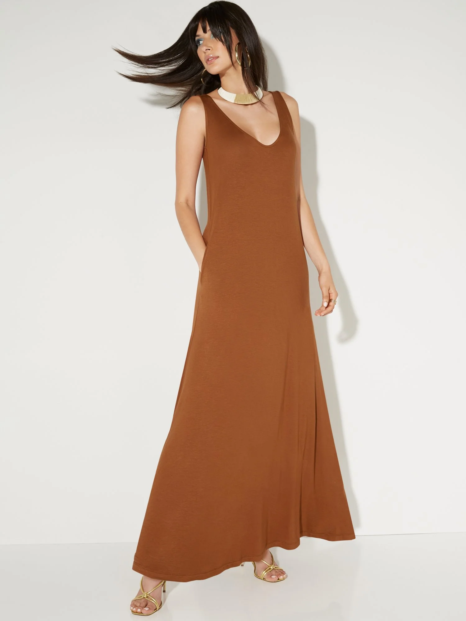 V-Neck Tank Maxi Dress - NY&C Style System - Image 6