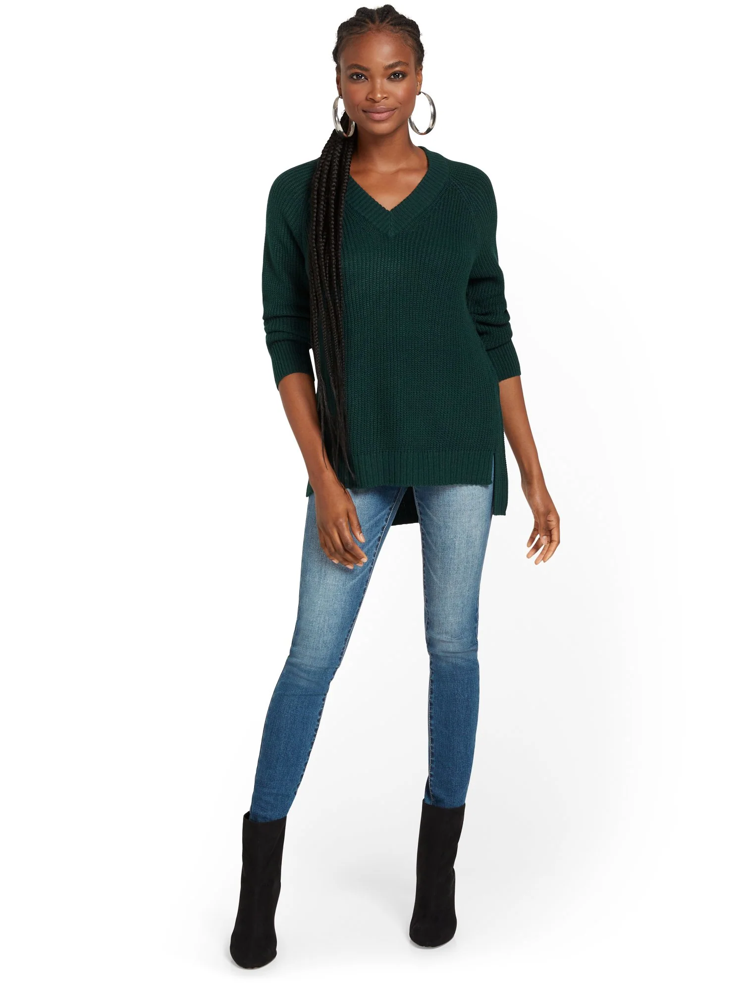 V-Neck Tunic Sweater - Image 9