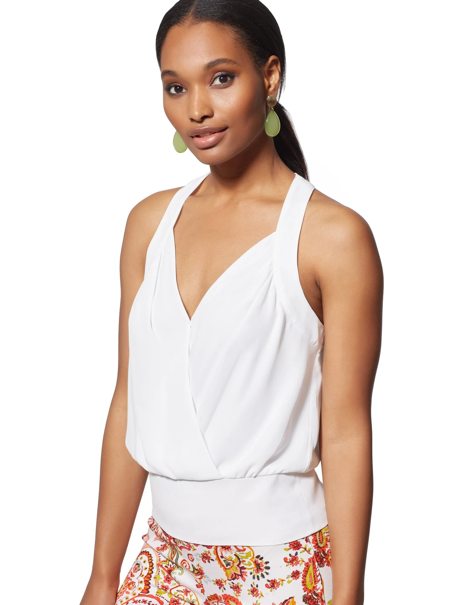 V-Neck Wrap Blouse - Image 5