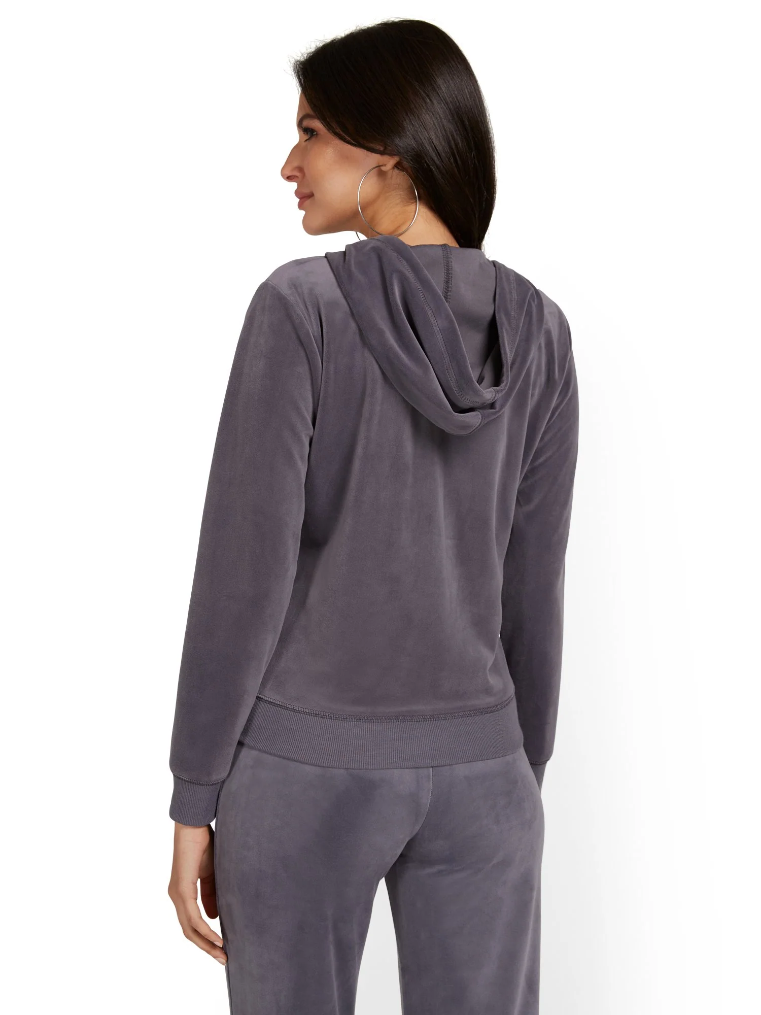 Velour Hooded Zip-Front Jacket - Dreamy Velour Collection - Image 16