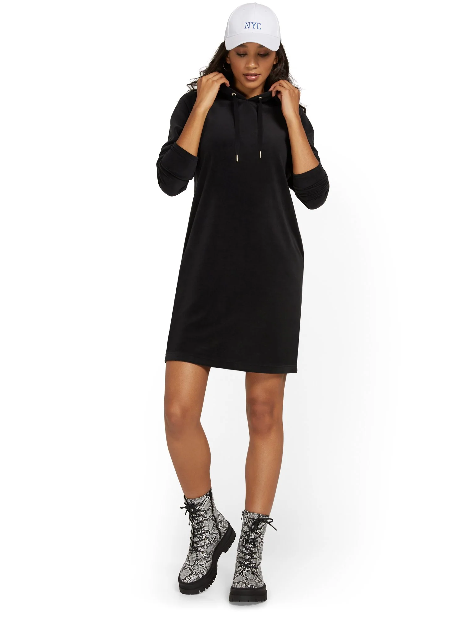Velour Hoodie Dress - Dreamy Velour Collection - Image 2