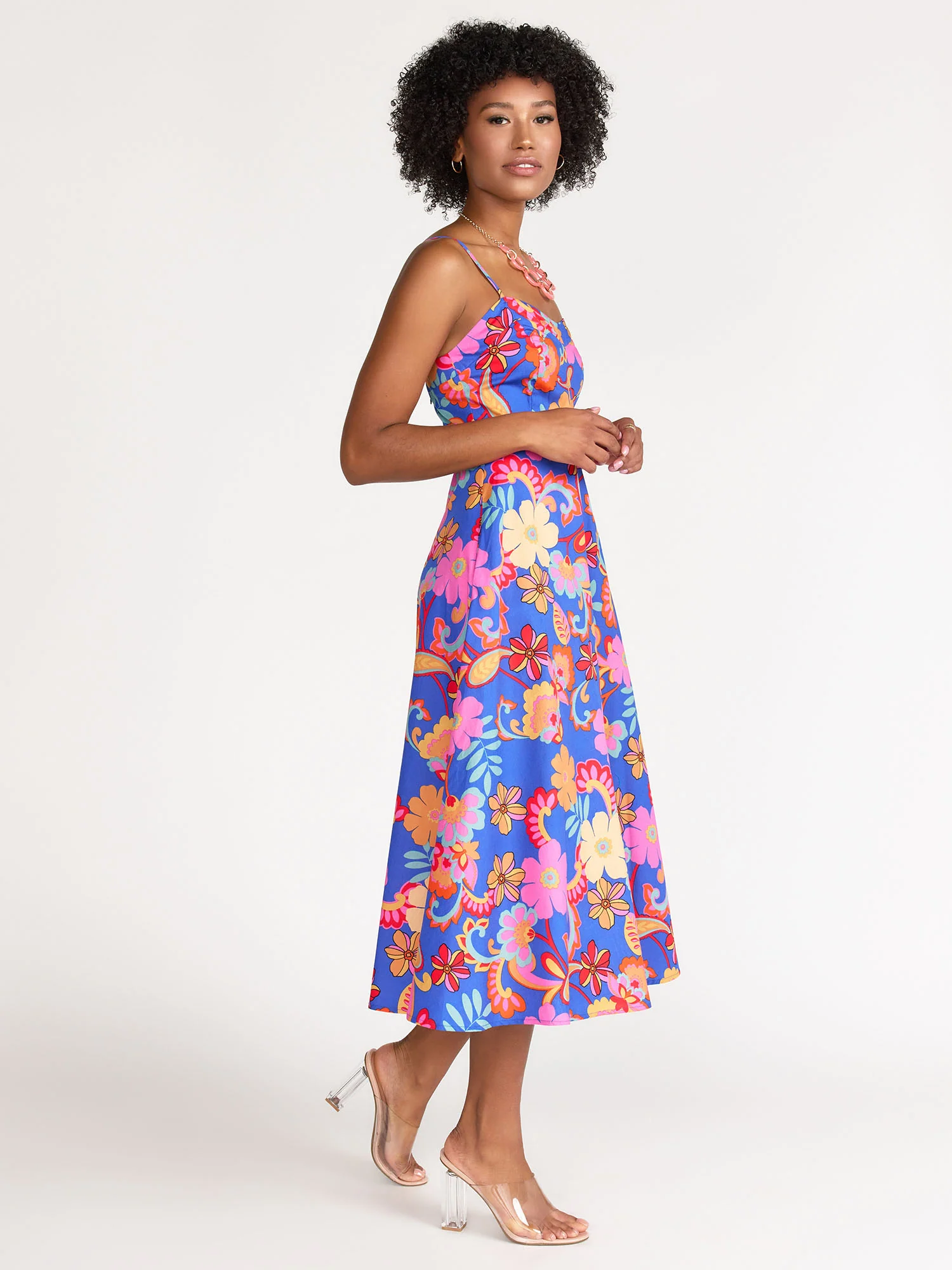 Very Refreshing Poplin Midi Dress - Flying Tomato - Image 5