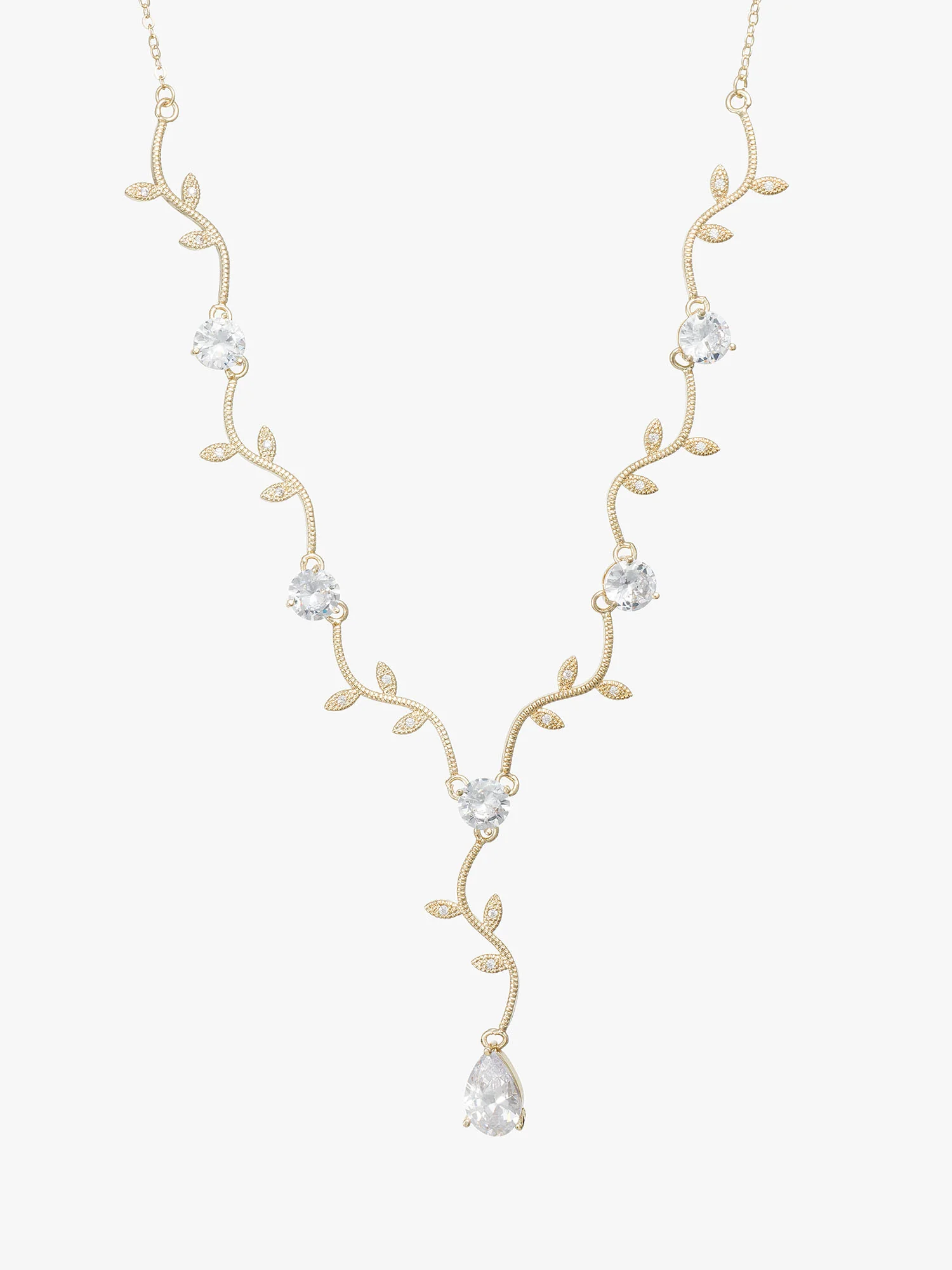 Vine Inspired Stone Studded Necklace