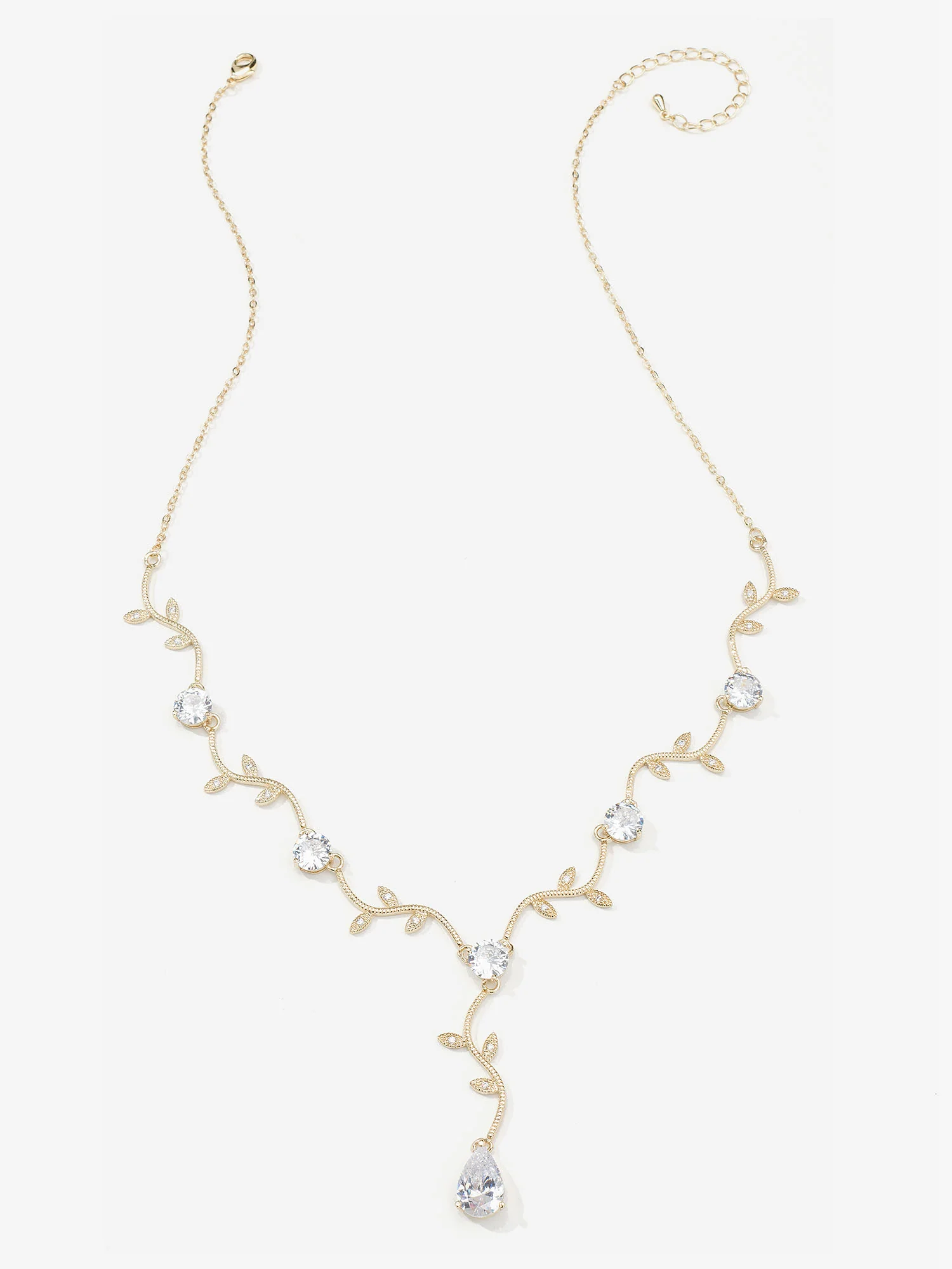 Vine Inspired Stone Studded Necklace - Image 4